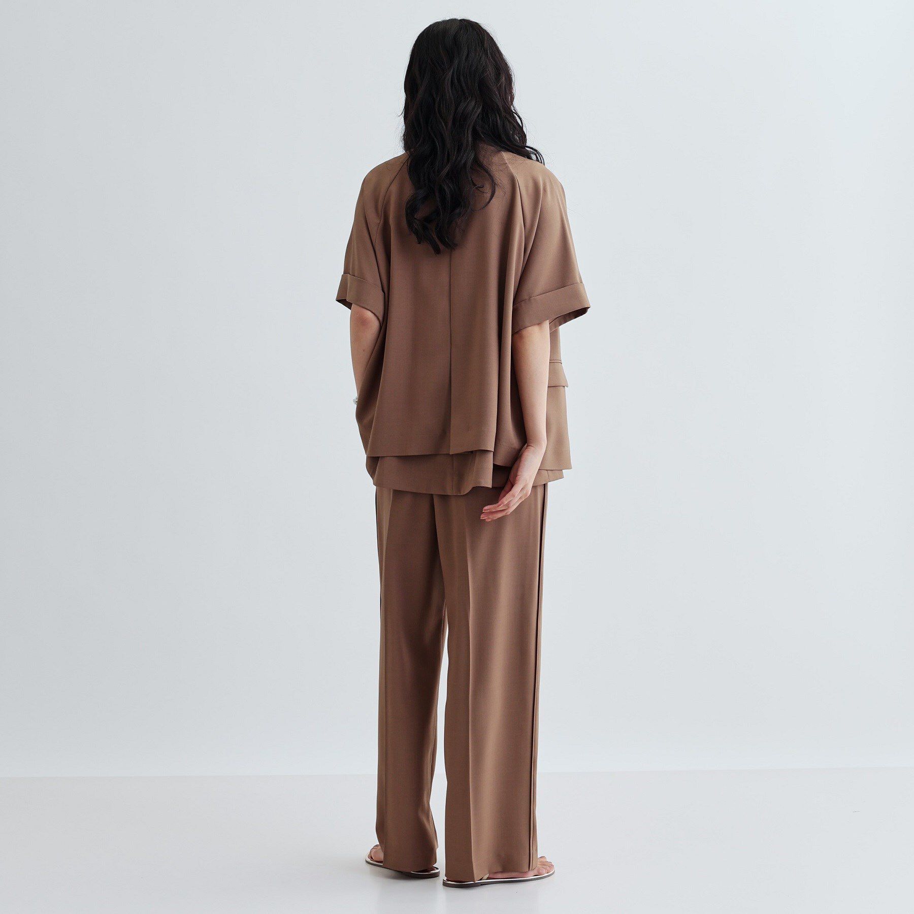 GALLEST「【セットアップ対応】イージーダブルブレスト半袖ジャケット」|テーラードジャケット|