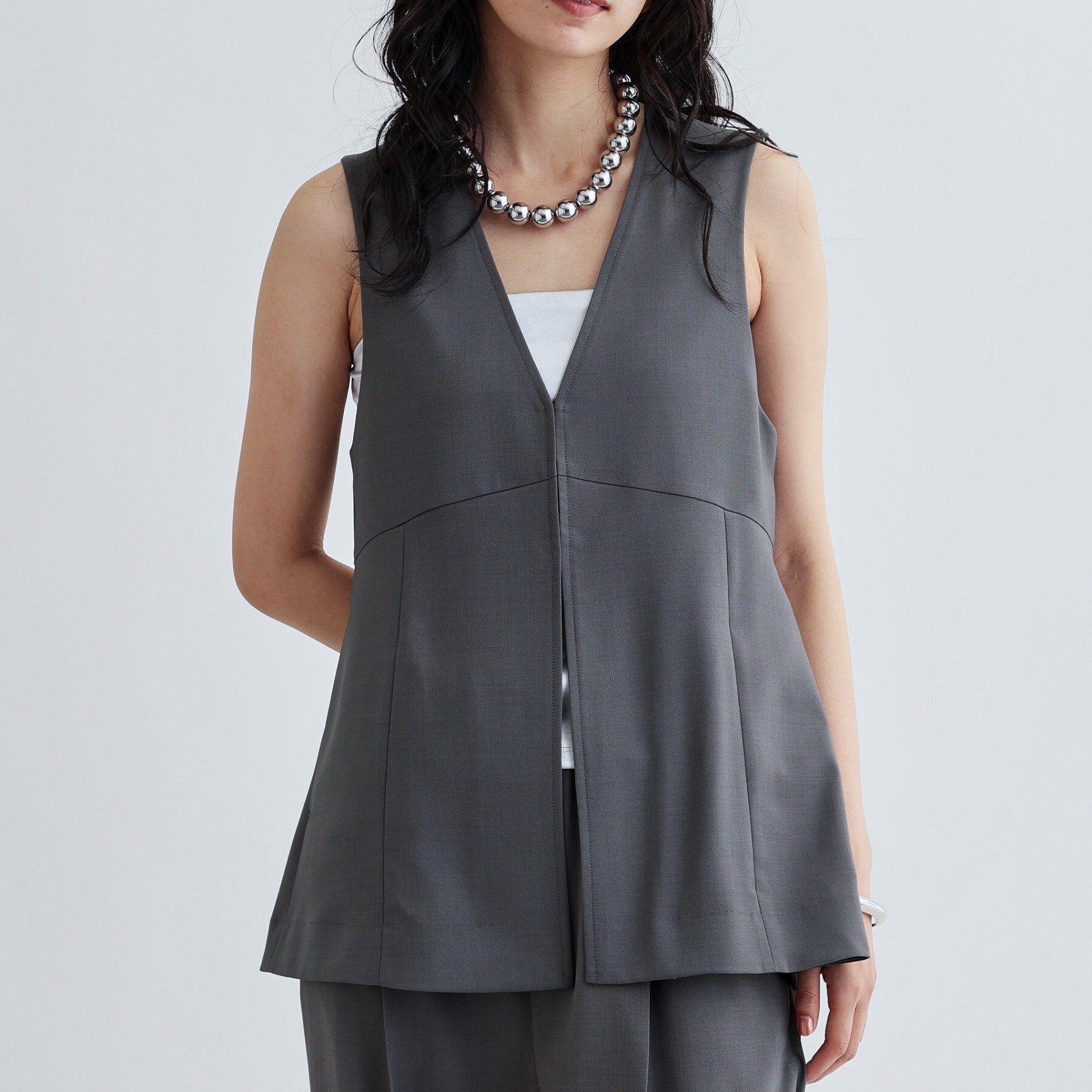 GALLEST「【セットアップ対応】イージーペプラムジレ」|ベスト・ジレ|