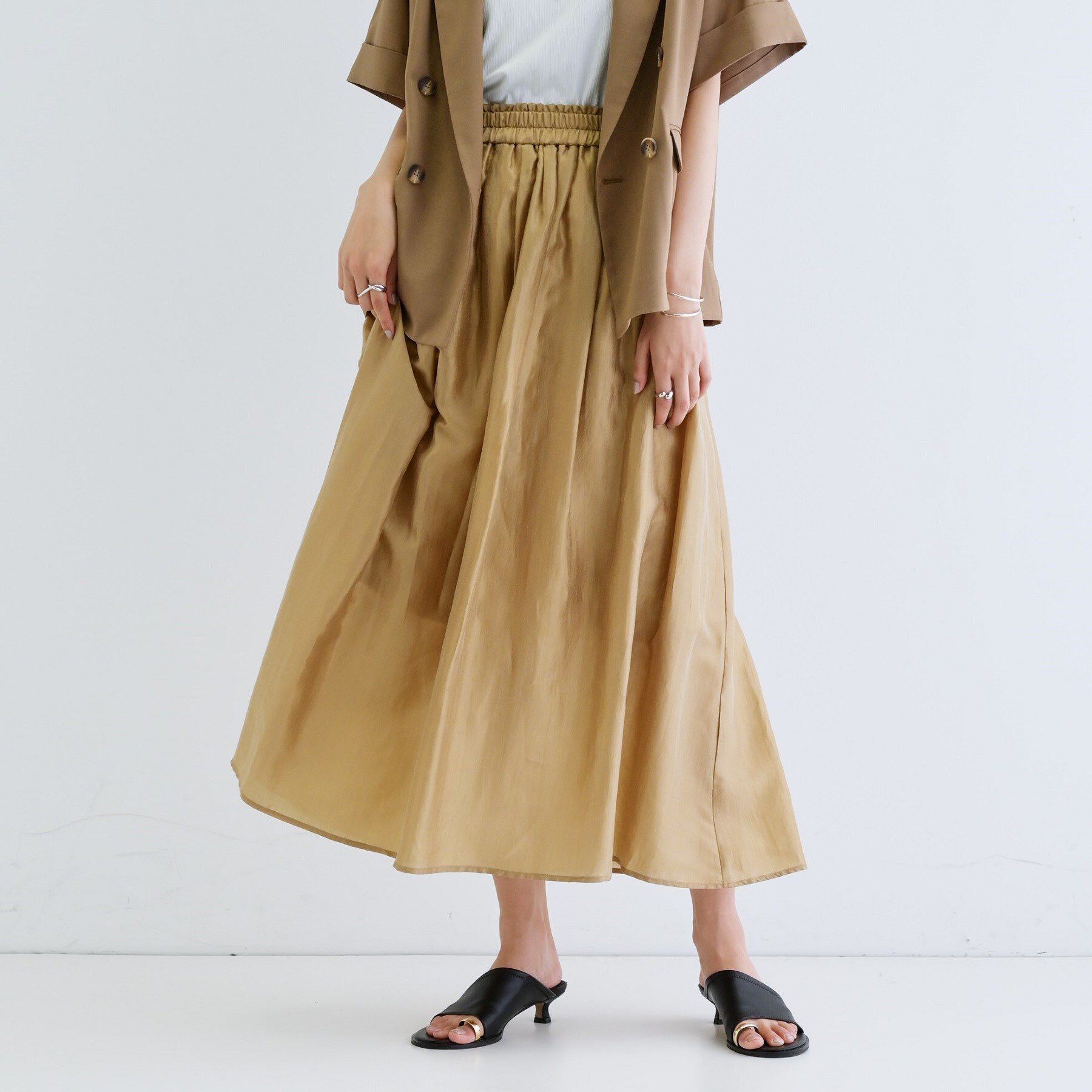 GALLEST「シアーマキシスカート」|スカート|オーク(034)