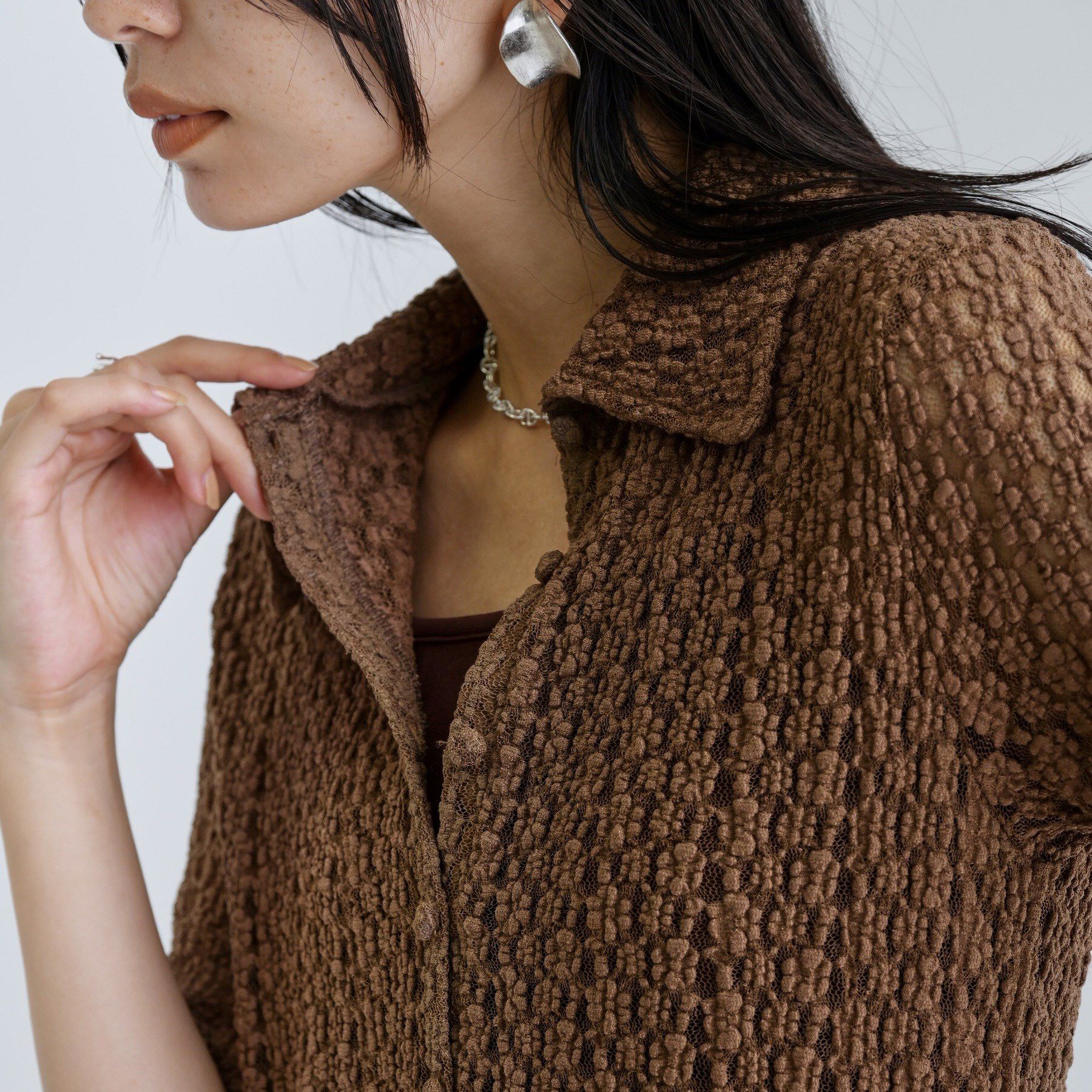 GALLEST「【一部店舗限定】カットレースポロ」|シャツ・ブラウス|