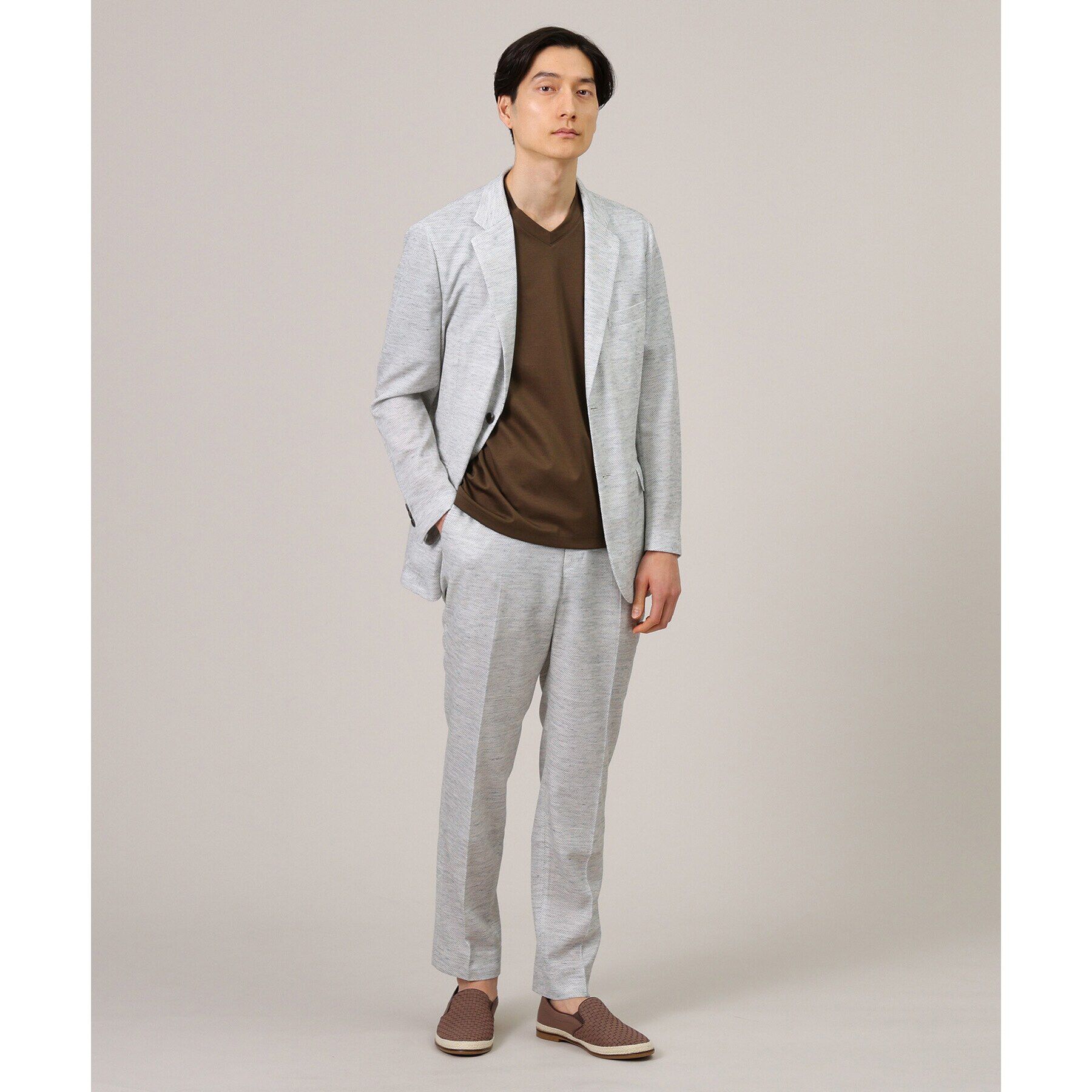 TAKEO KIKUCHI「【尾州織】リネンブレンド メッシュ ジャケット」|テーラードジャケット|