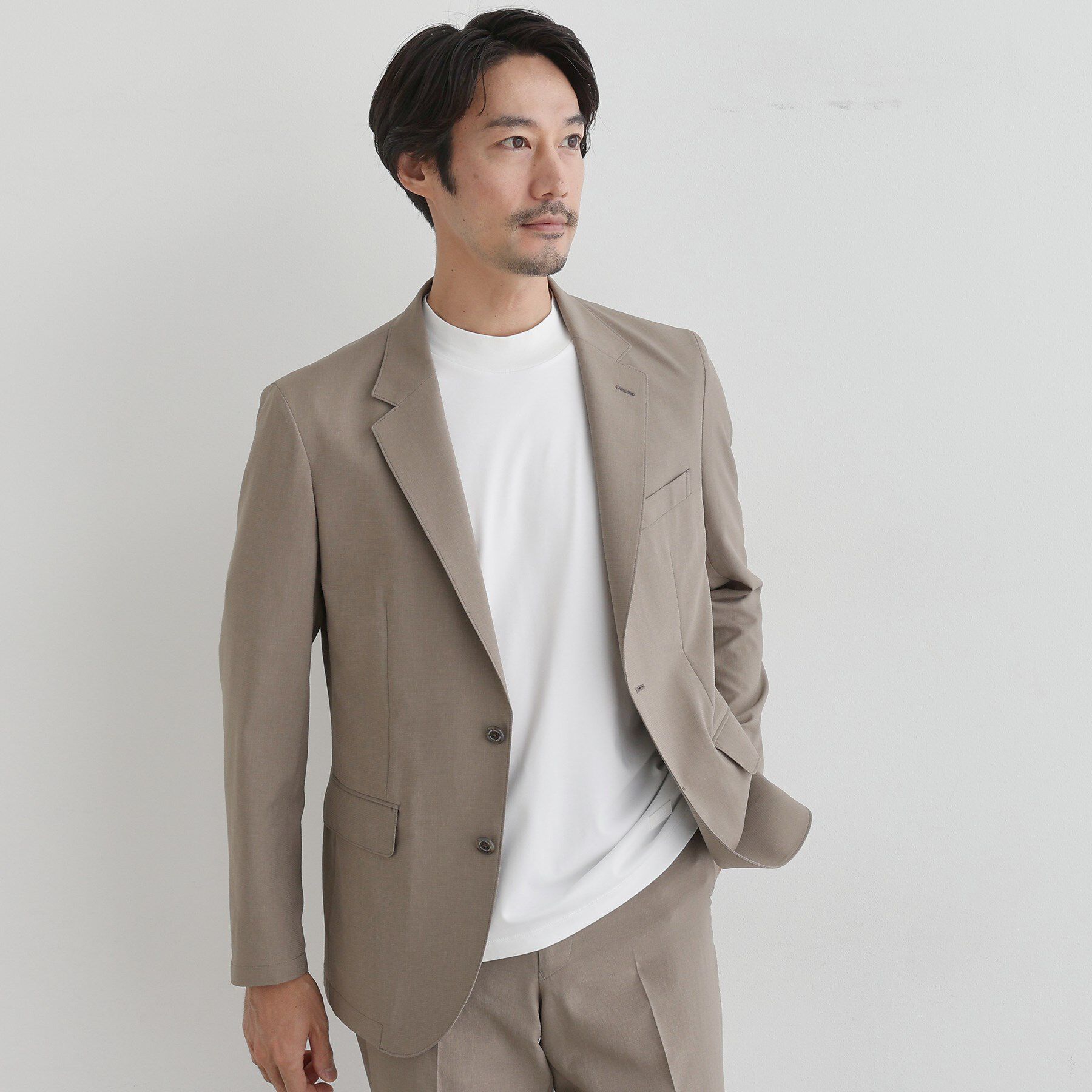 TAKEO KIKUCHI「【COOL CITY WEAR】インドライ天竺モックネック プルオーバー /吸汗速乾」|Tシャツ・カットソー|