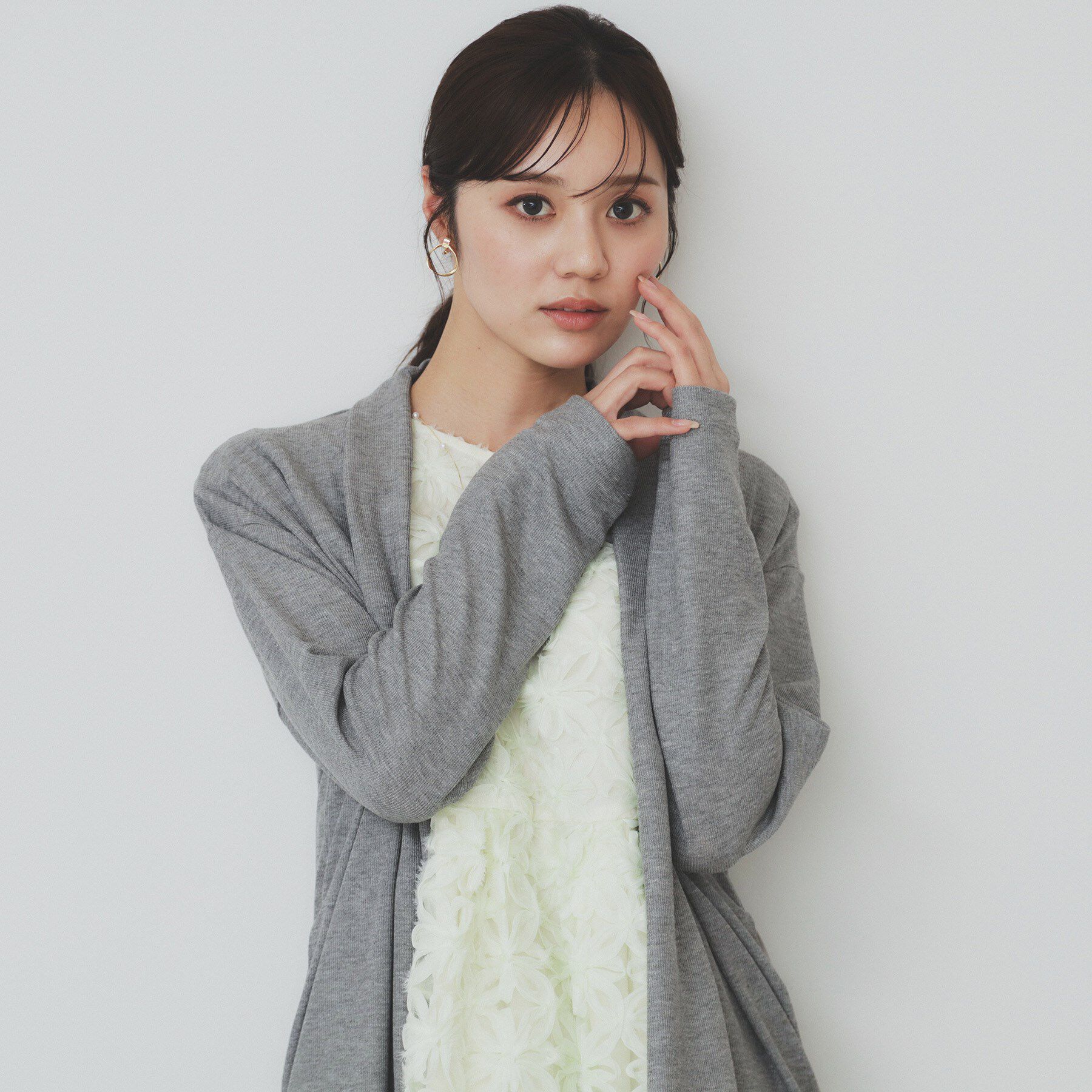 index「シアージャージミドル丈カーディガン【接触冷感/UVケア/洗濯機洗い可】」|カーディガン|