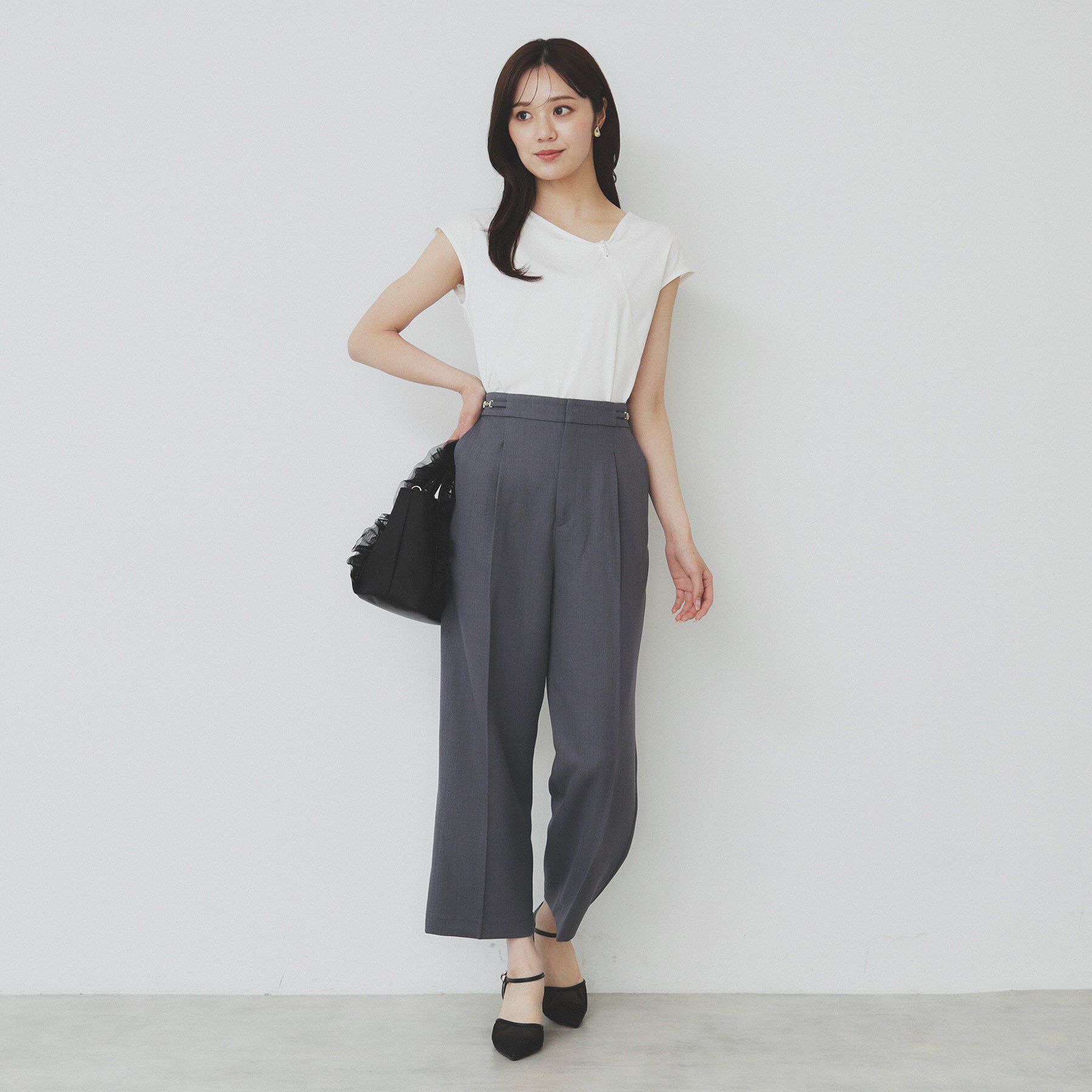 index「サイドビット付きストレッチワイドパンツ【洗濯機洗い可/吸水速乾/防シワ】」|その他|