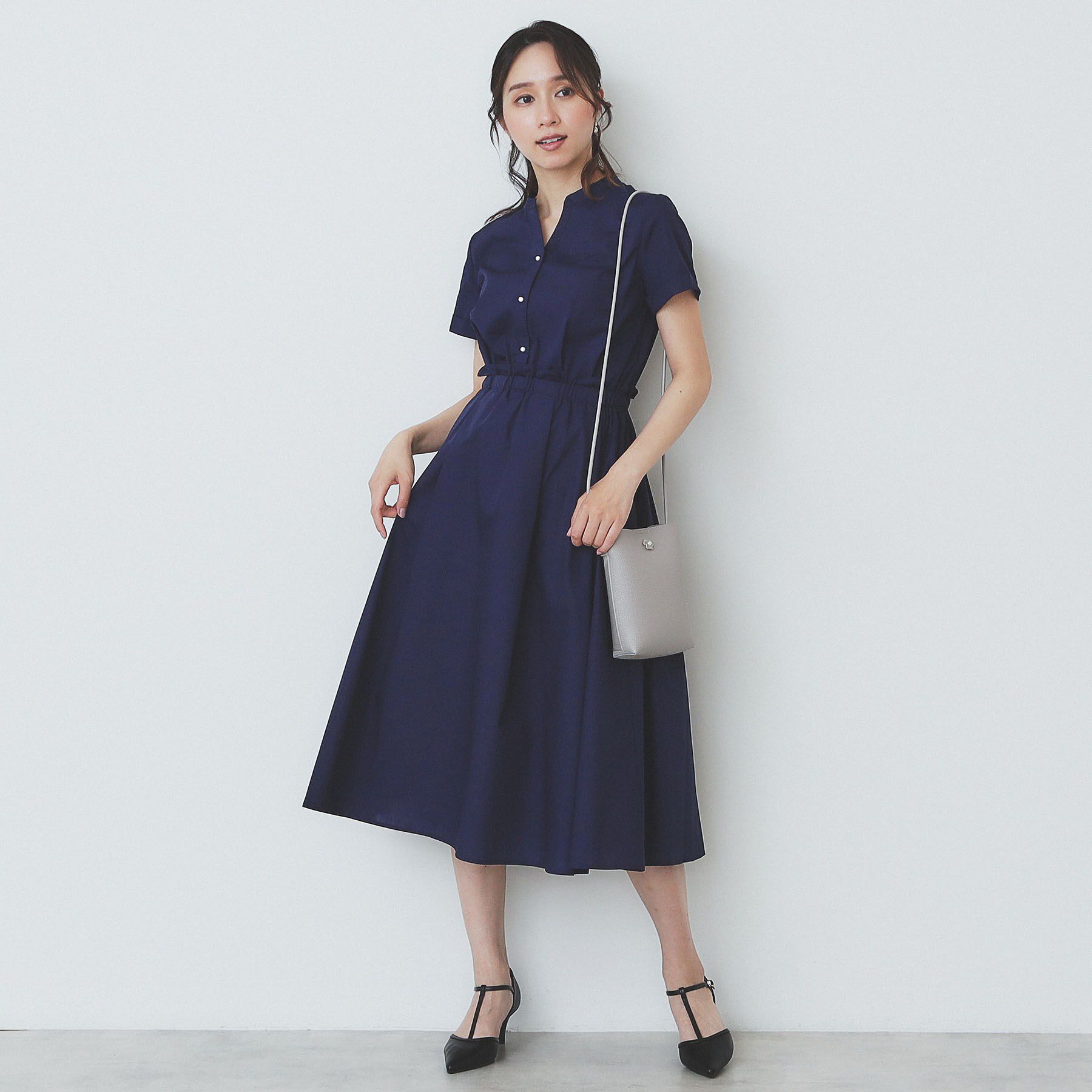 index「《andGIRL掲載》タックフレアワンピース【洗濯機洗い可/イージーアイロン】」|ワンピース|