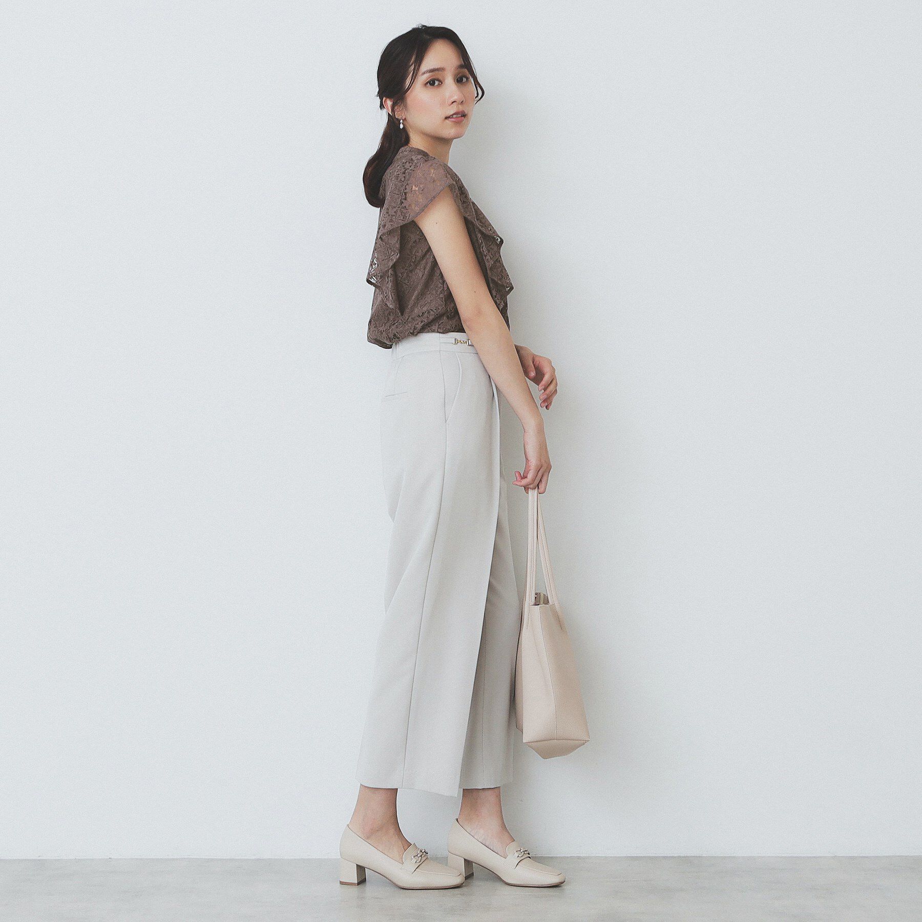 index「ジオメレースフレアスリーブブラウス/セットアップ対応【洗濯機洗い可】」|シャツ・ブラウス|