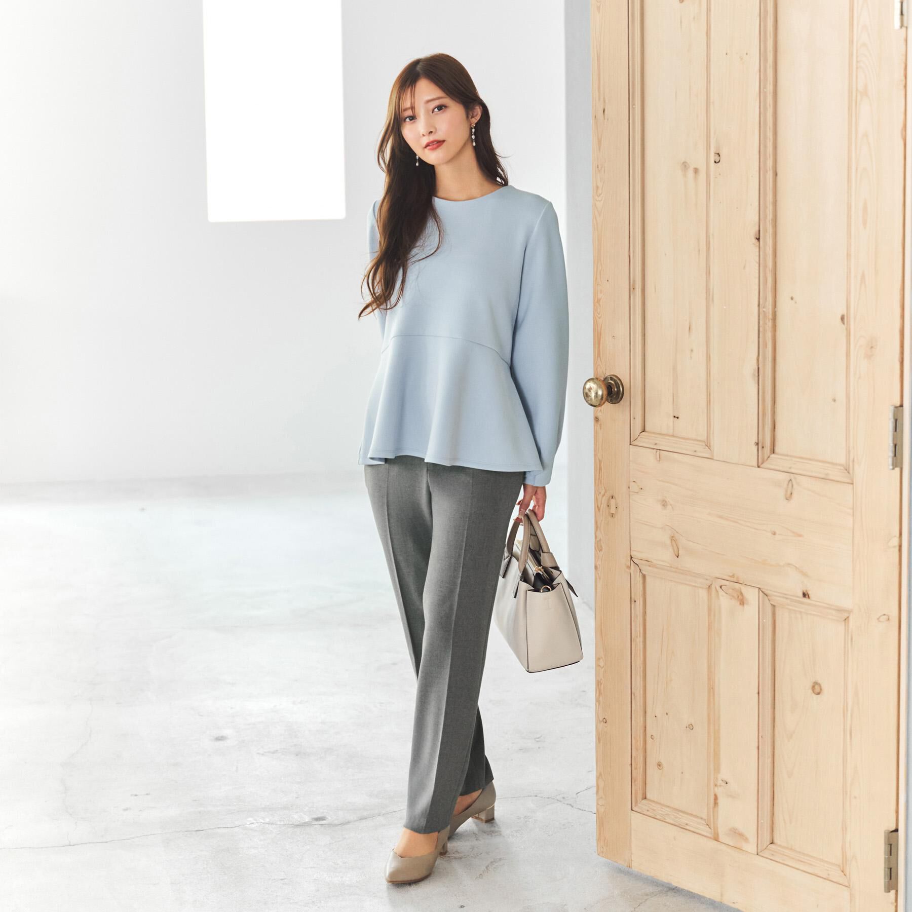 index「ジルコンペプラムトップス【洗濯機OK】」|Tシャツ・カットソー|