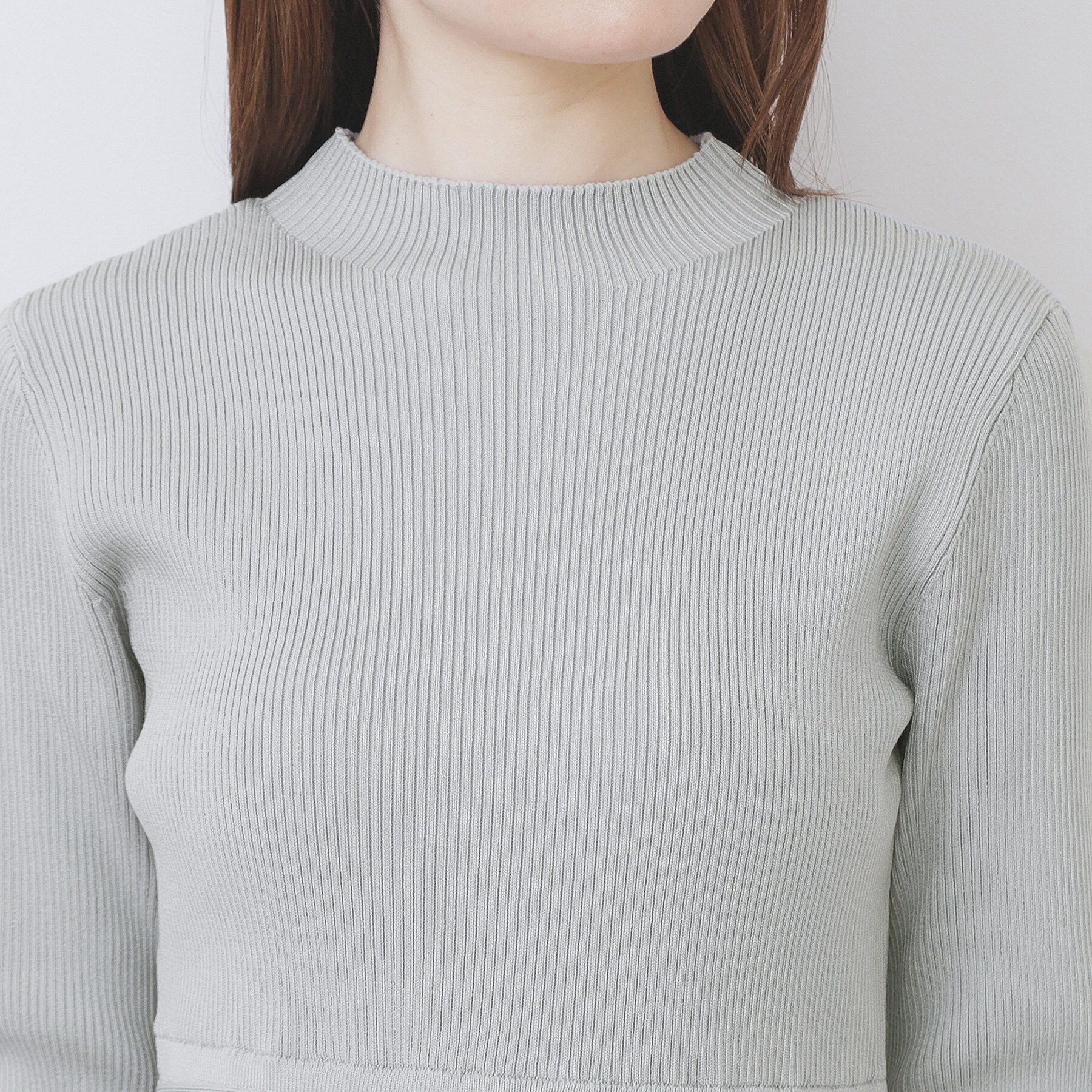 index「千鳥チェックバイカラーニットワンピース【洗濯機OK/抗ピル】」|ワンピース|