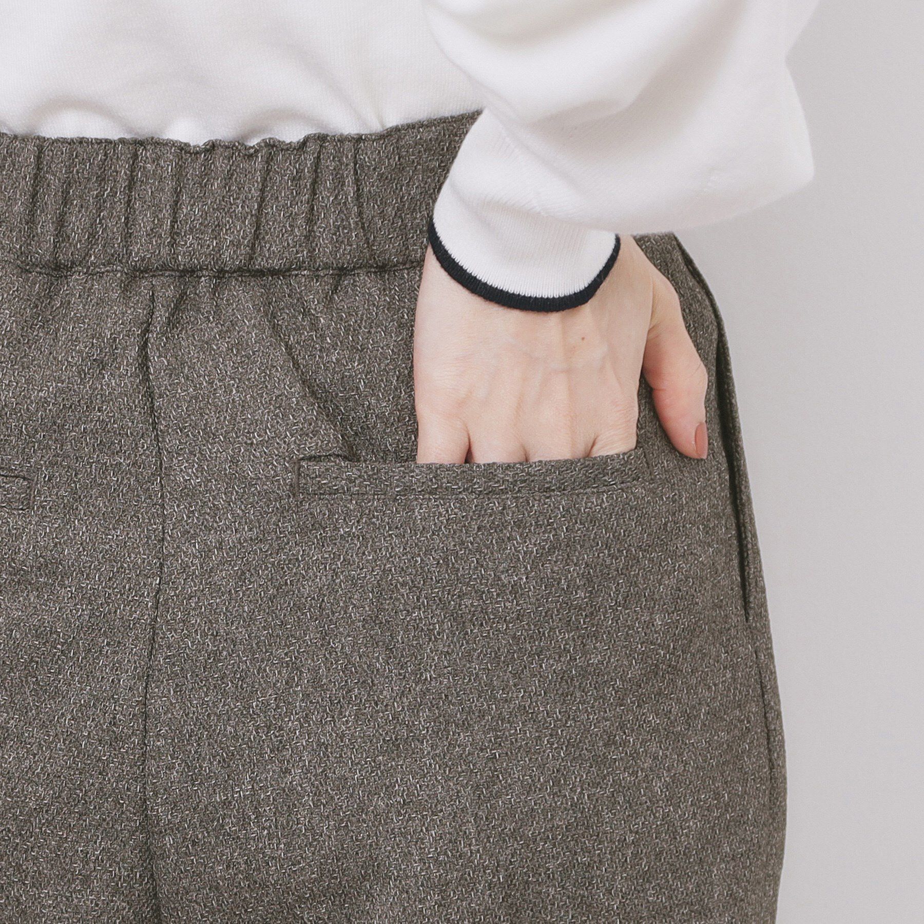 index「カルゼツイードストレッチワイドパンツ【洗濯機OK/防シワ/イージーアイロン/抗ピル】」|その他|