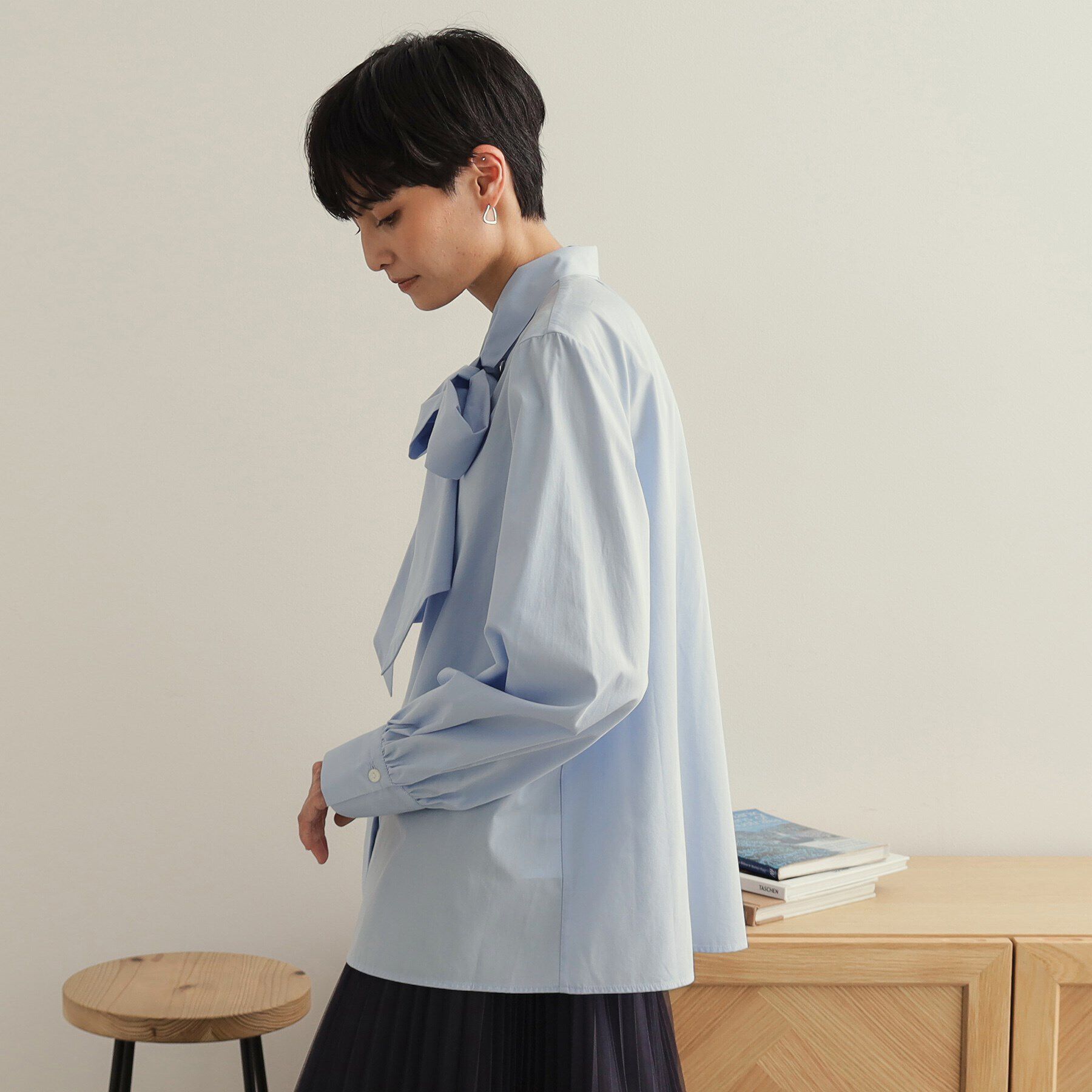 OPAQUE.CLIP「《STORY掲載》ボウタイシャツブラウス/通勤・セレモニー対応【洗濯機洗い可】」|シャツ・ブラウス|