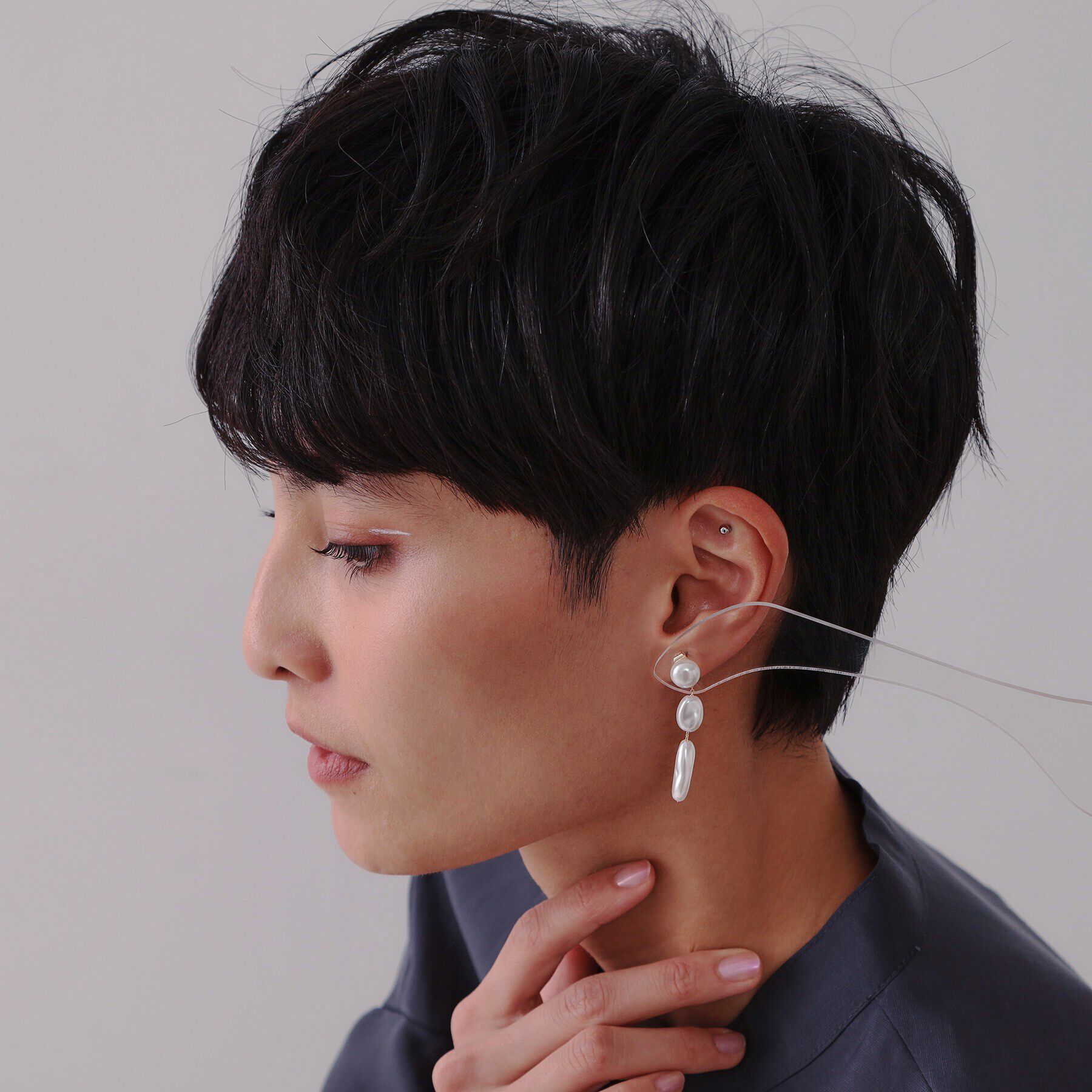 OPAQUE.CLIP「淡水パールピアス」|ピアス|