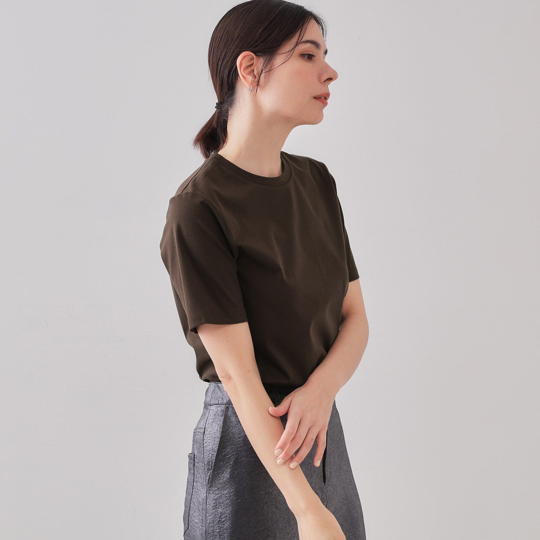 OPAQUE.CLIP「《5色展開/SS-LLサイズ》ベーシックTシャツ【UV/接触冷感/洗濯機洗い可】」|Tシャツ・カットソー|