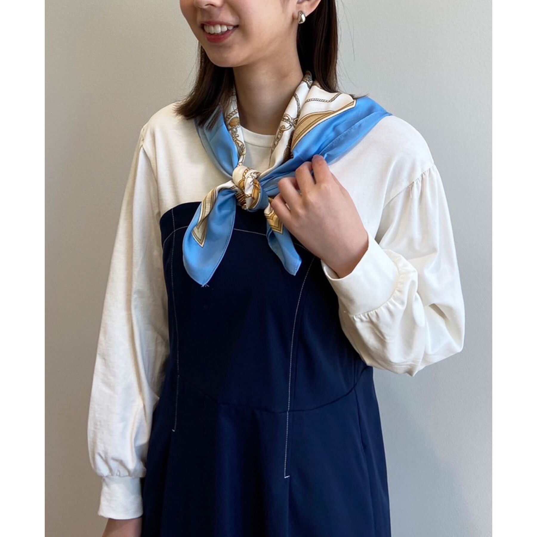 OPAQUE.CLIP「チェーン柄スクエア大判スカーフ」|バンダナ・スカーフ|