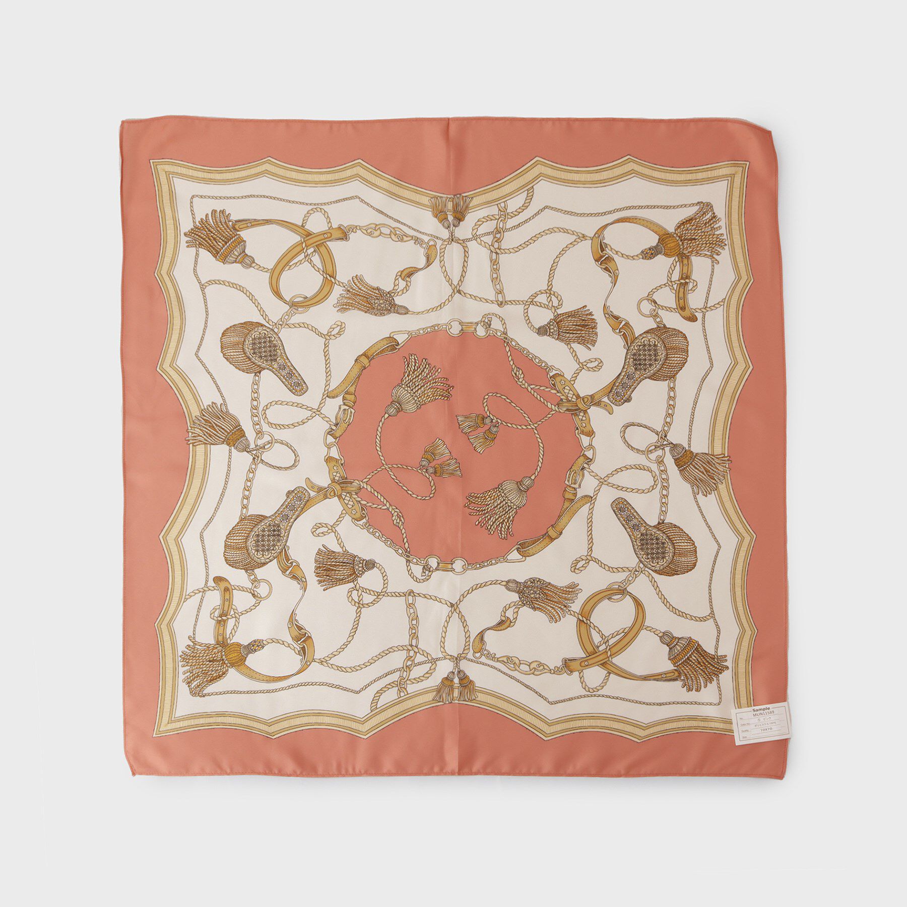 OPAQUE.CLIP「チェーン柄スクエア大判スカーフ」|バンダナ・スカーフ|ピンク(072)