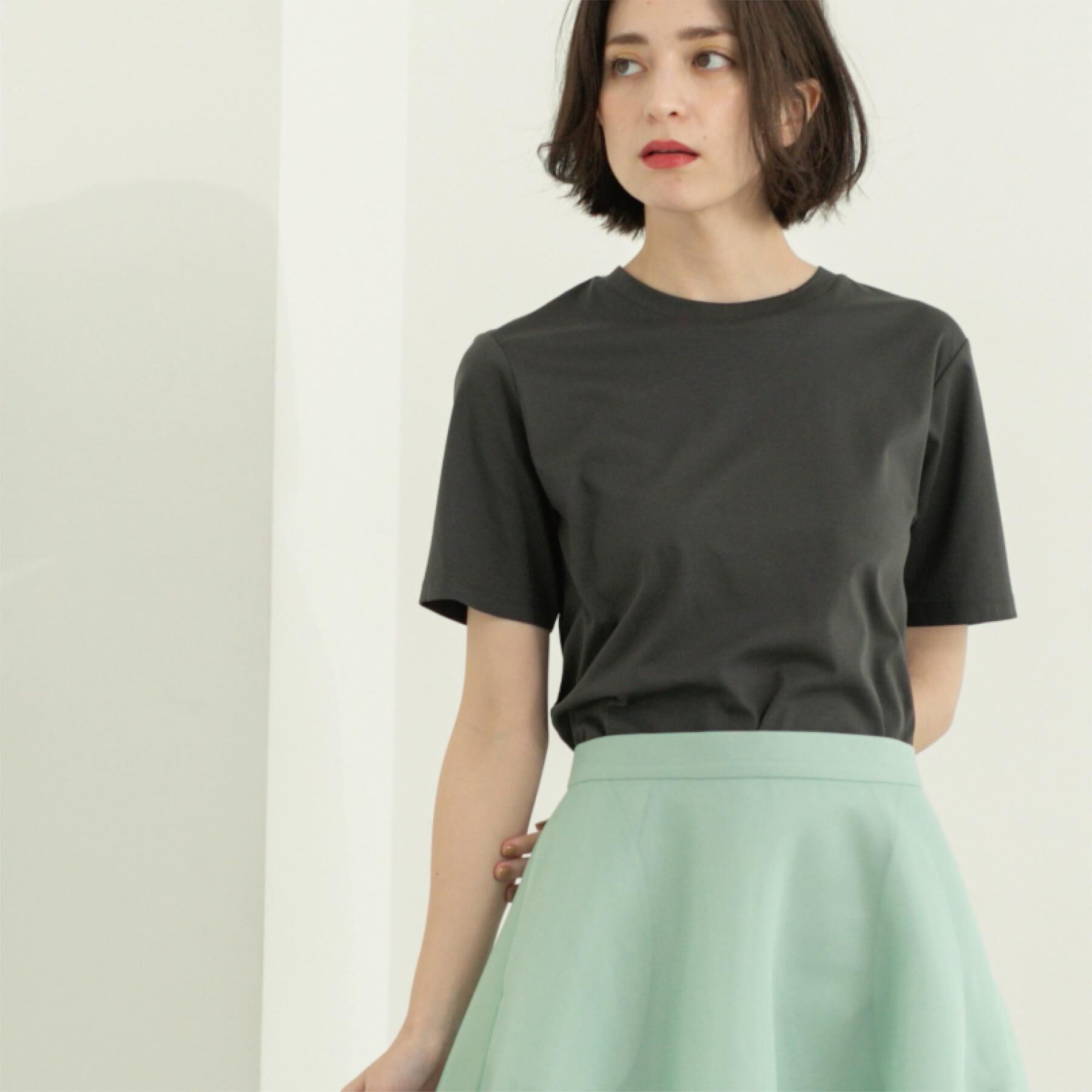 OPAQUE.CLIP「《5色展開/SS-LLサイズ》ベーシッククルーネックTシャツ【接触冷感/洗濯機洗い可】」|Tシャツ・カットソー|