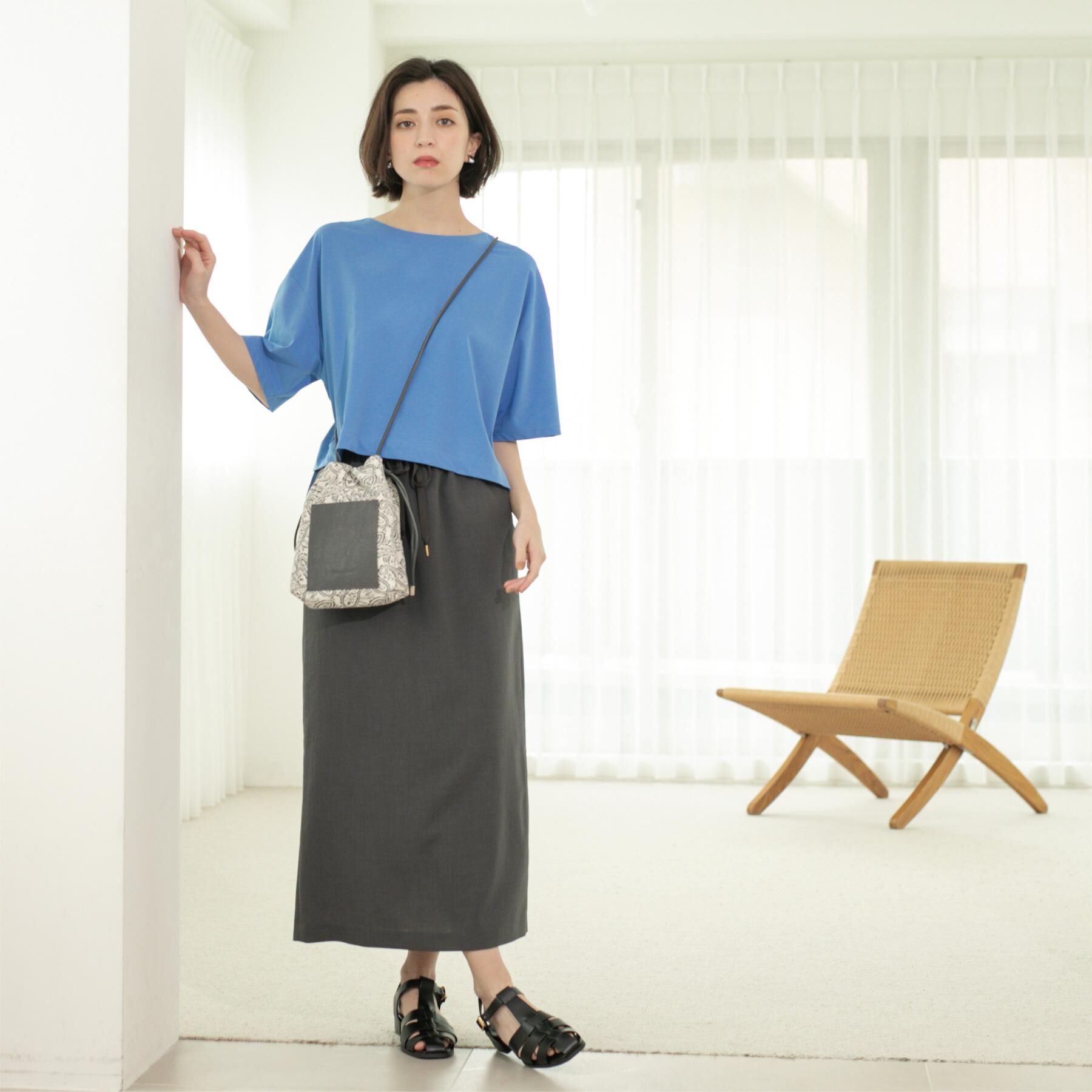 OPAQUE.CLIP「リネンライクイージースカート【洗濯機洗い可/吸水速乾/接触冷感】」|スカート|