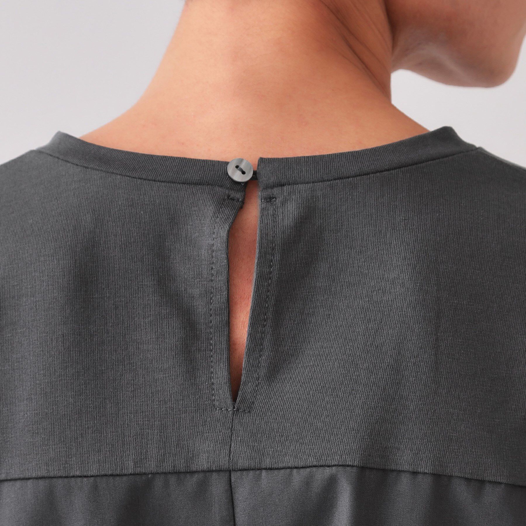 OPAQUE.CLIP「バックフハクドッキングAラインカットソー【洗濯機洗い可】」|Tシャツ・カットソー|