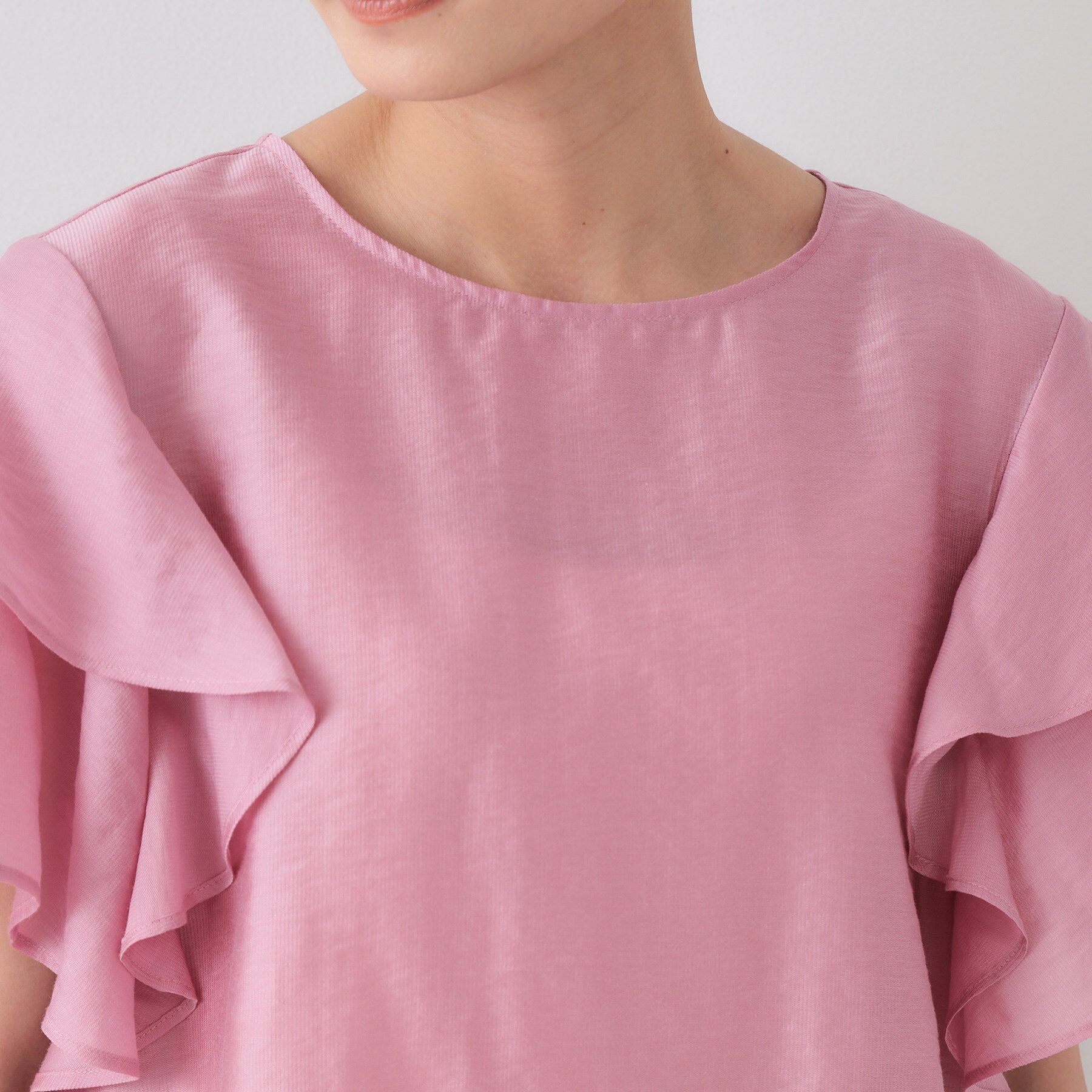 OPAQUE.CLIP「フリルスリーブブラウス【洗濯機洗い可】」|シャツ・ブラウス|