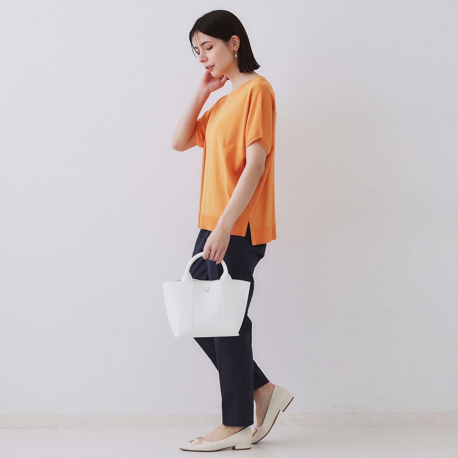 OPAQUE.CLIP「《6色展開/S-LLサイズ》ドルマンスリーブニット【UV/接触冷感/洗濯機洗い可/抗ピル】」|ニット・セーター|