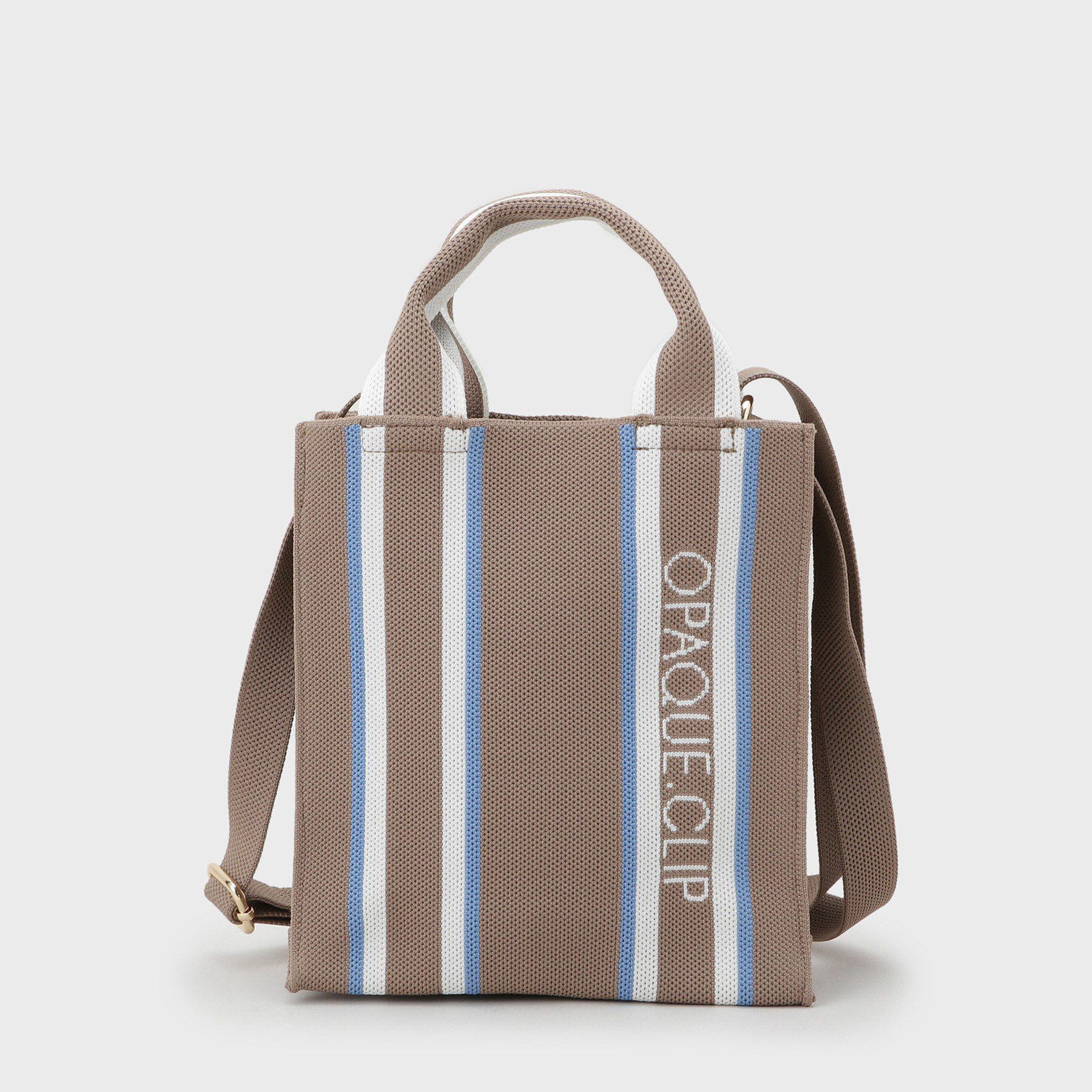 OPAQUE.CLIP「【2WAY】ラインハンドルスクエアニットミニショルダーバッグ」|ショルダー・メッセンジャー|