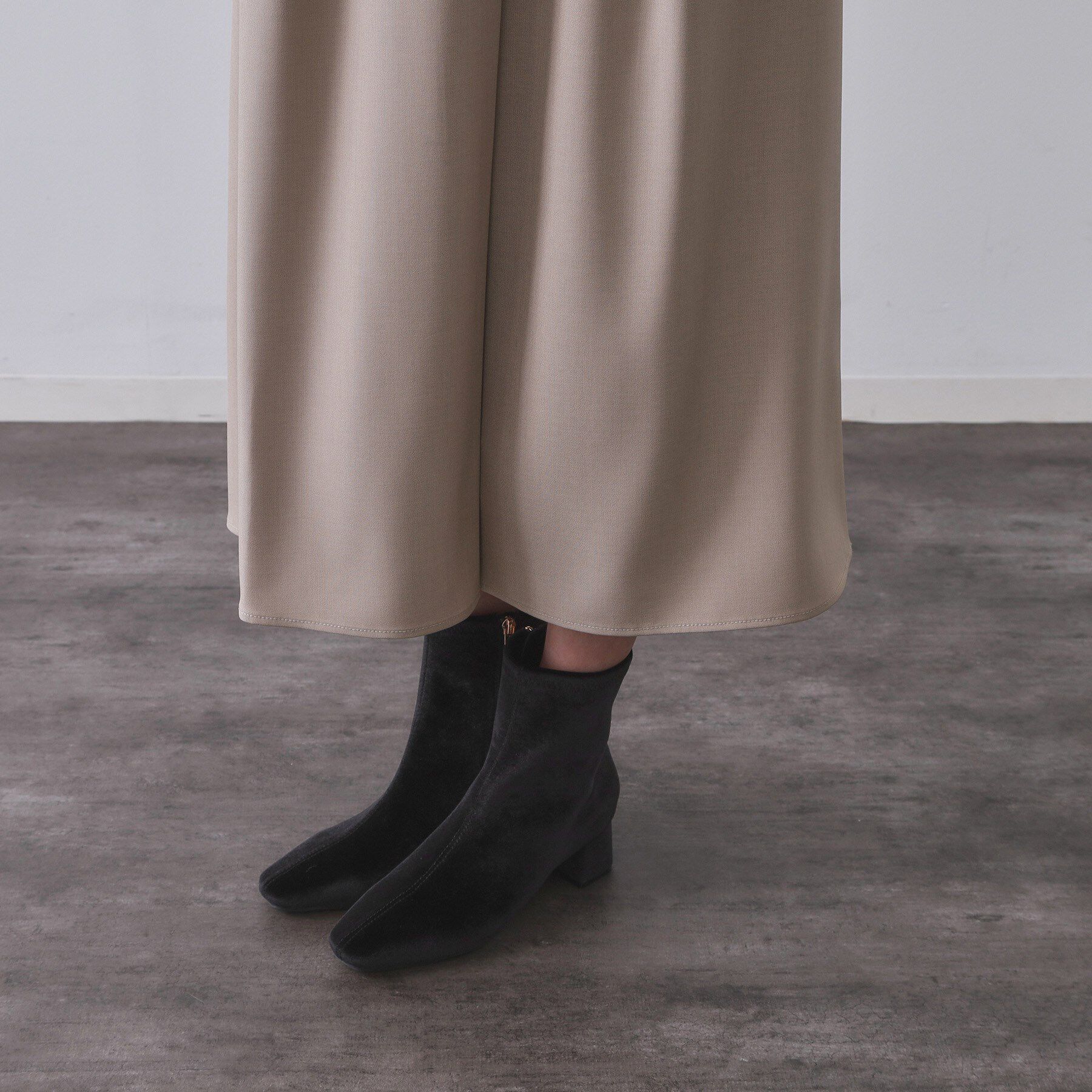 OPAQUE.CLIP「ウールライクフィット＆フレアワンピース【洗濯機OK】」|ワンピース|