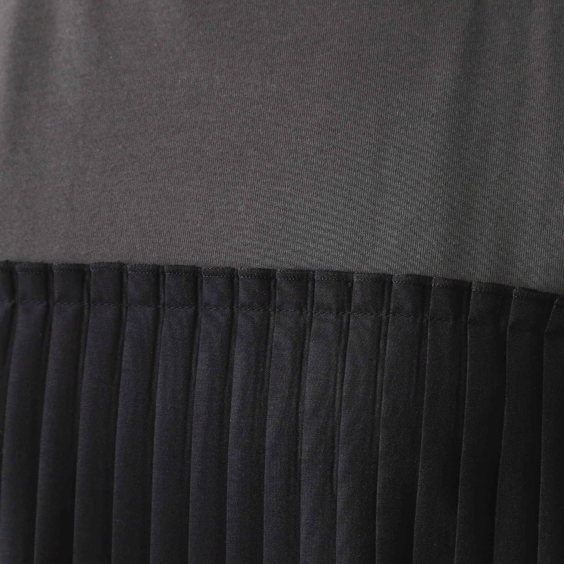 OPAQUE.CLIP「プリーツドッキングカットソー【洗濯機OK】」|Tシャツ・カットソー|