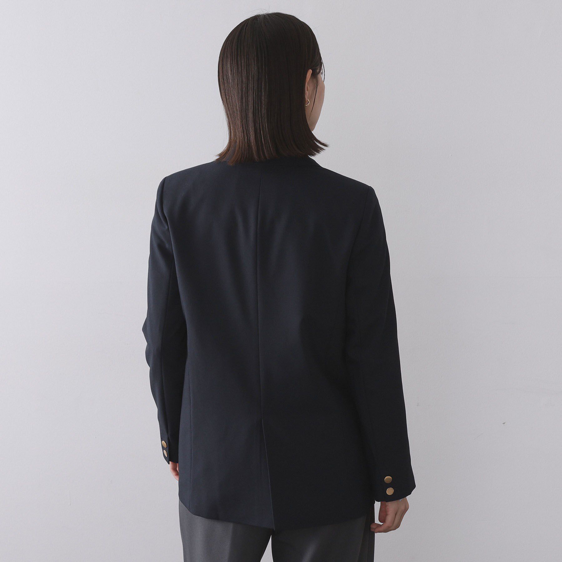 OPAQUE.CLIP「金ボタンダブルブレストテーラードジャケット【洗える】」|テーラードジャケット|