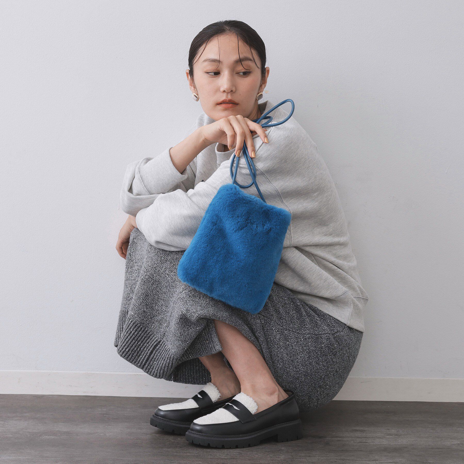 OPAQUE.CLIP「【11色展開】フェイクファースクエアミニポシェット」|ショルダー・メッセンジャー|