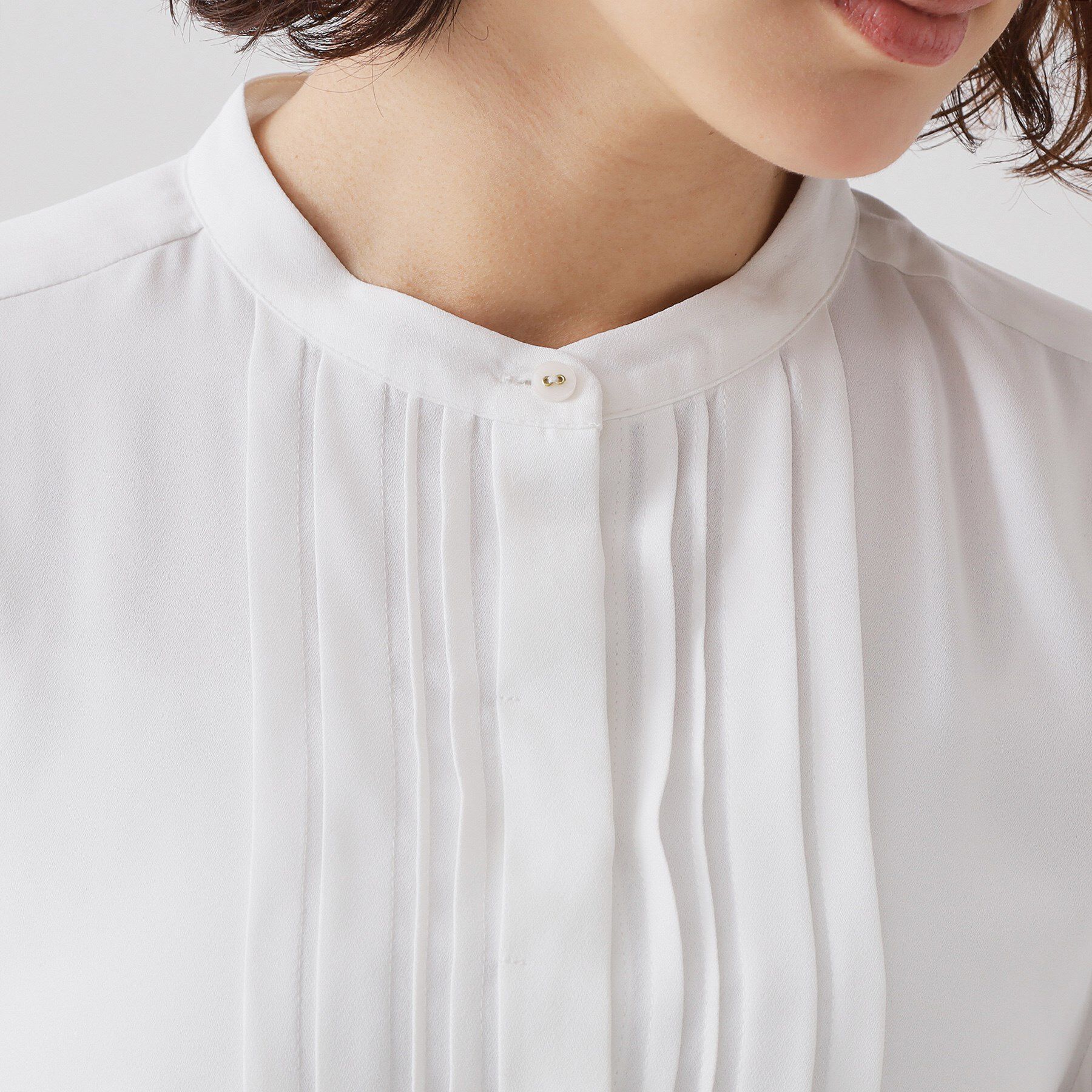 OPAQUE.CLIP「≪通勤・セレモニー対応≫ タックブラウス【洗濯機OK】」|シャツ・ブラウス|