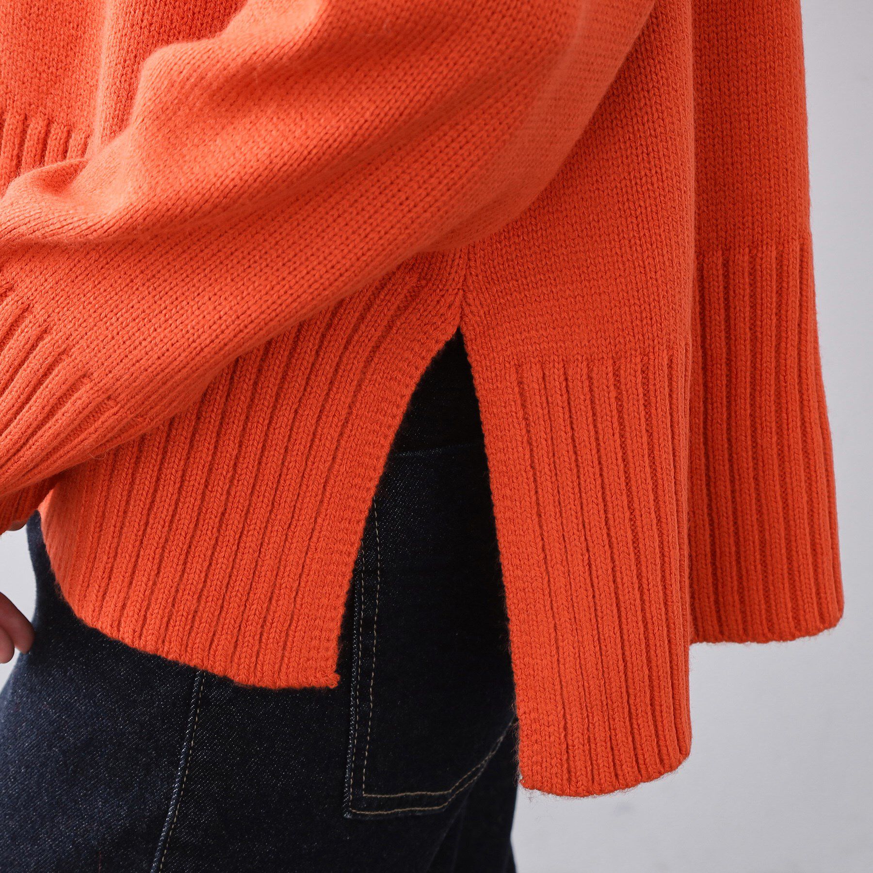 OPAQUE.CLIP「ハーフジップミドルゲージニット【洗濯機OK】」|ニット・セーター|