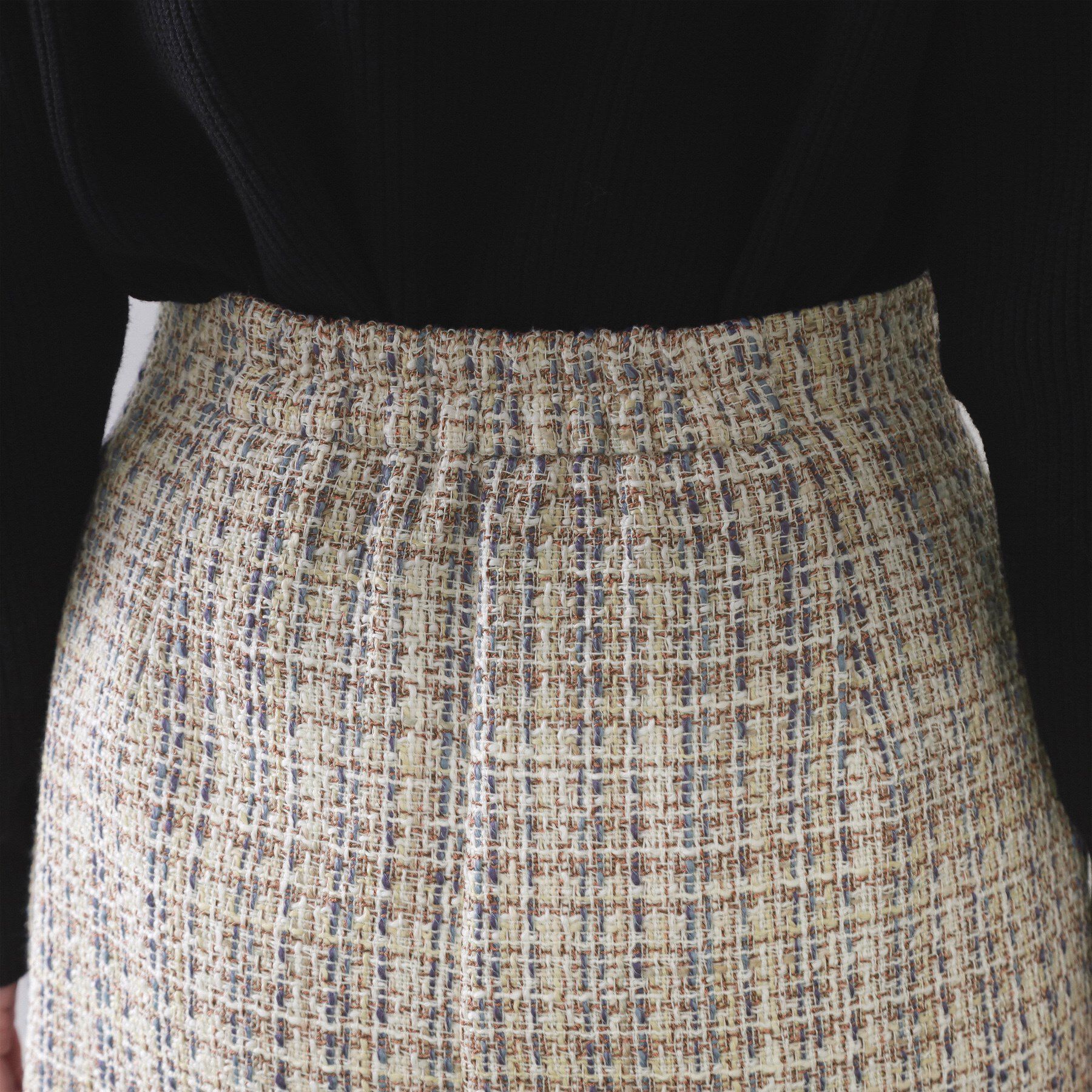 OPAQUE.CLIP「ファンシーツイードナロースカート【洗濯機OK】」|スカート|