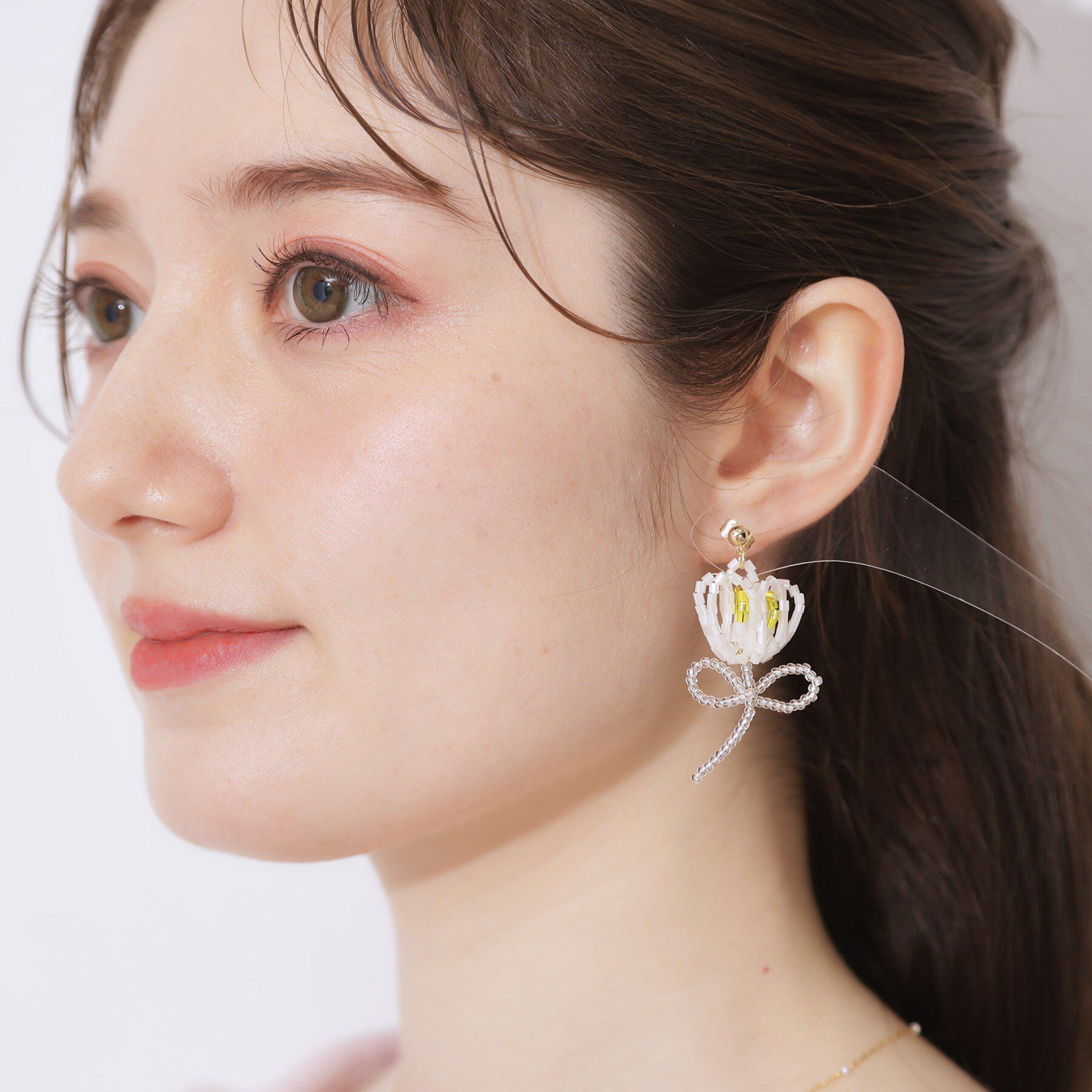 Couture broach「フラワービーズピアス」|ピアス|