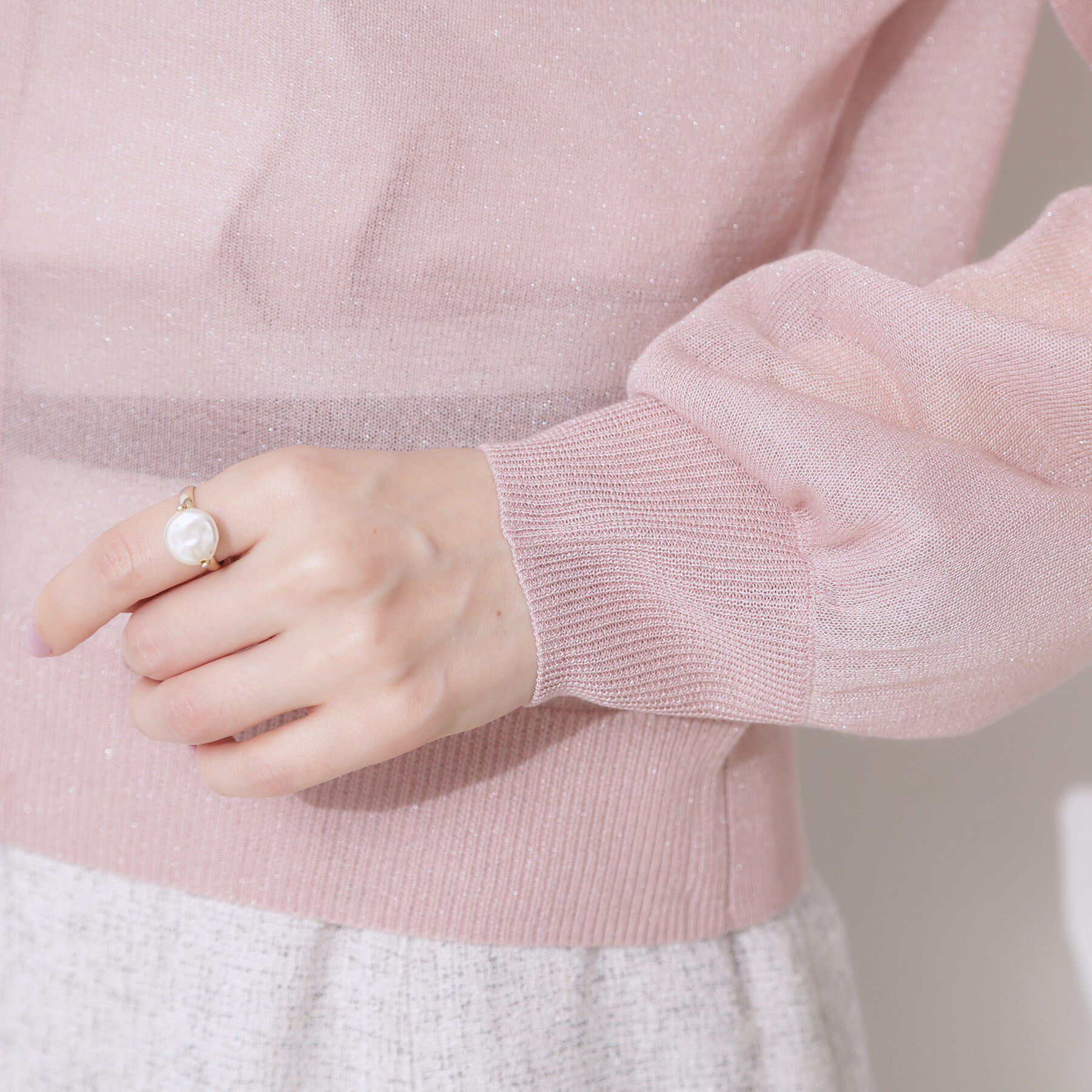 Couture broach「【上品な透け感・大人カジュアル】シアージップアップフーディー」|パーカー|