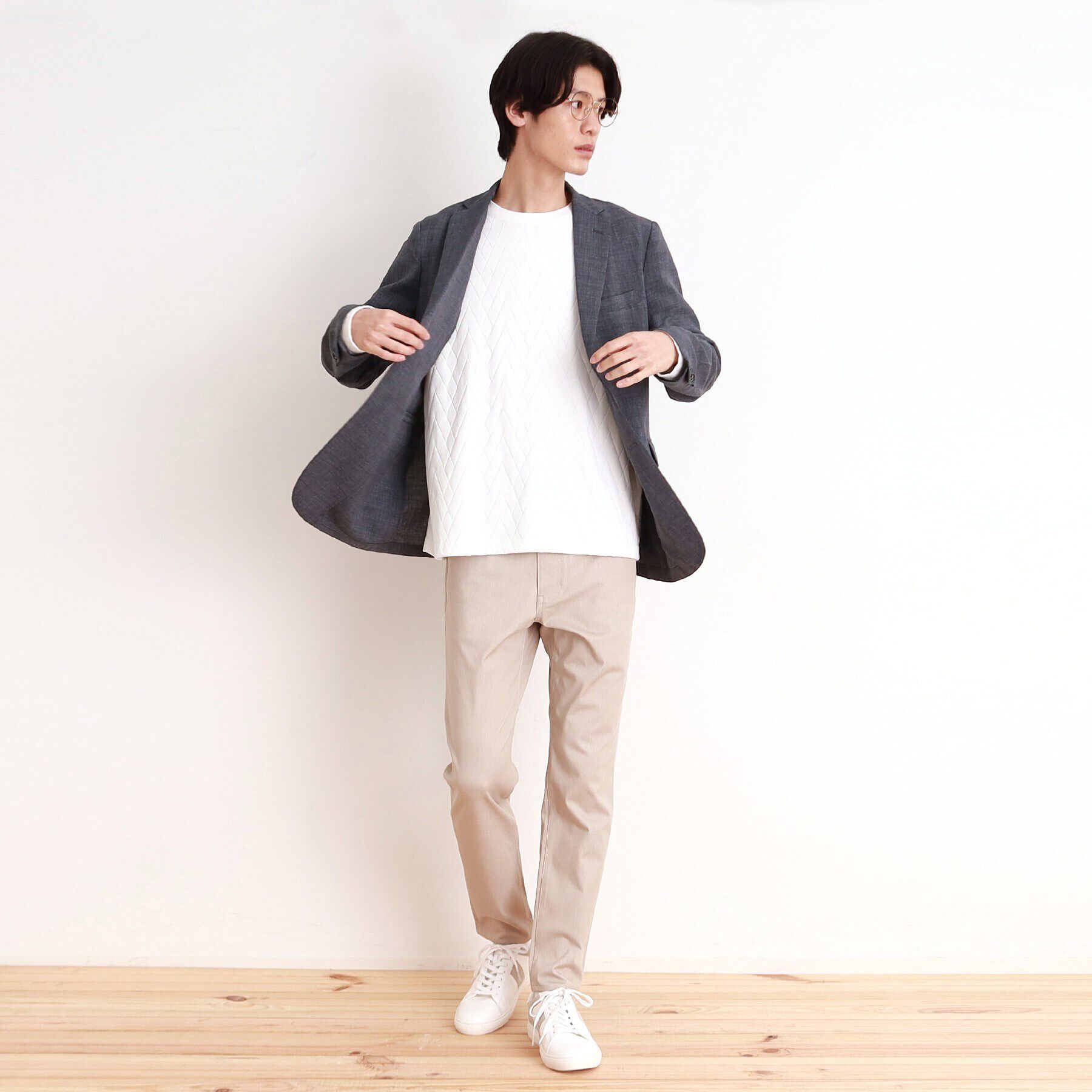 THE SHOP TK「ジオメトリックリンクス長袖Tシャツ ON／OFF兼用」|Tシャツ・カットソー|