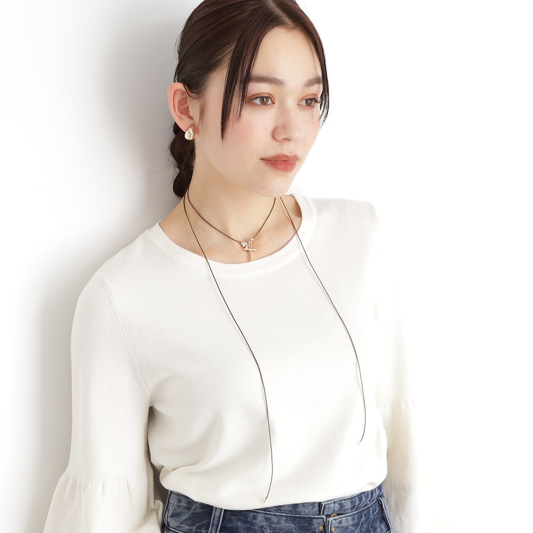 THE SHOP TK「蝋引きクロスチョーカー」|ネックレス|