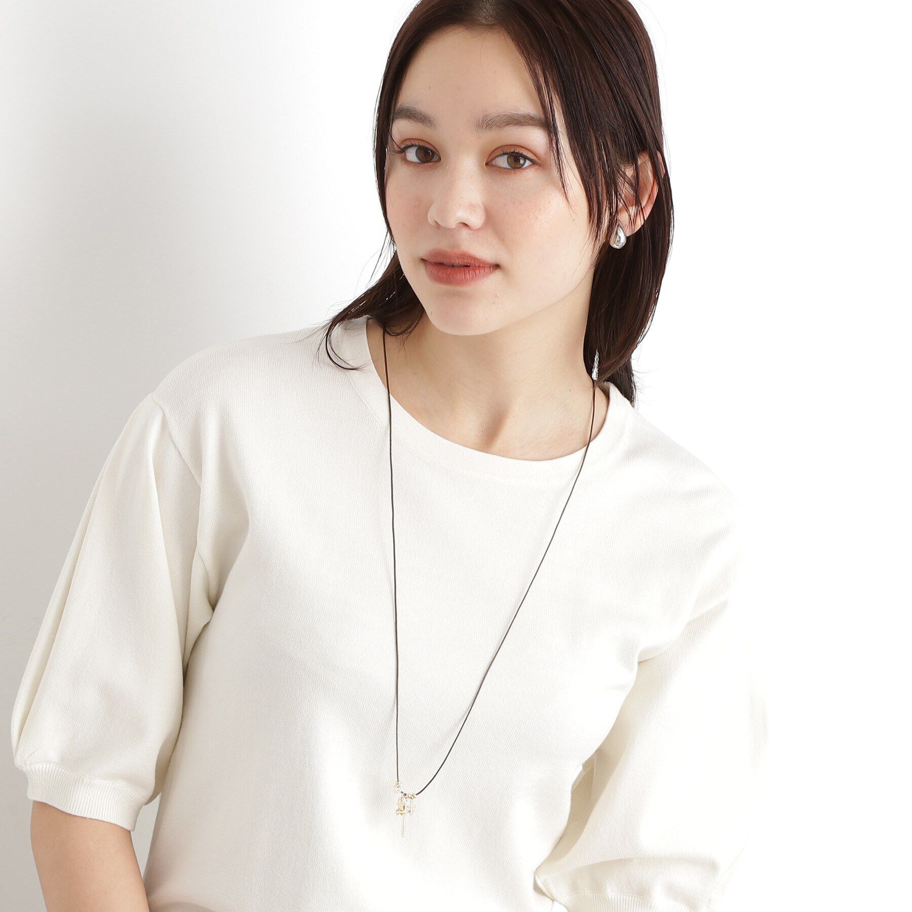 THE SHOP TK「蝋引きクロスチョーカー」|ネックレス|