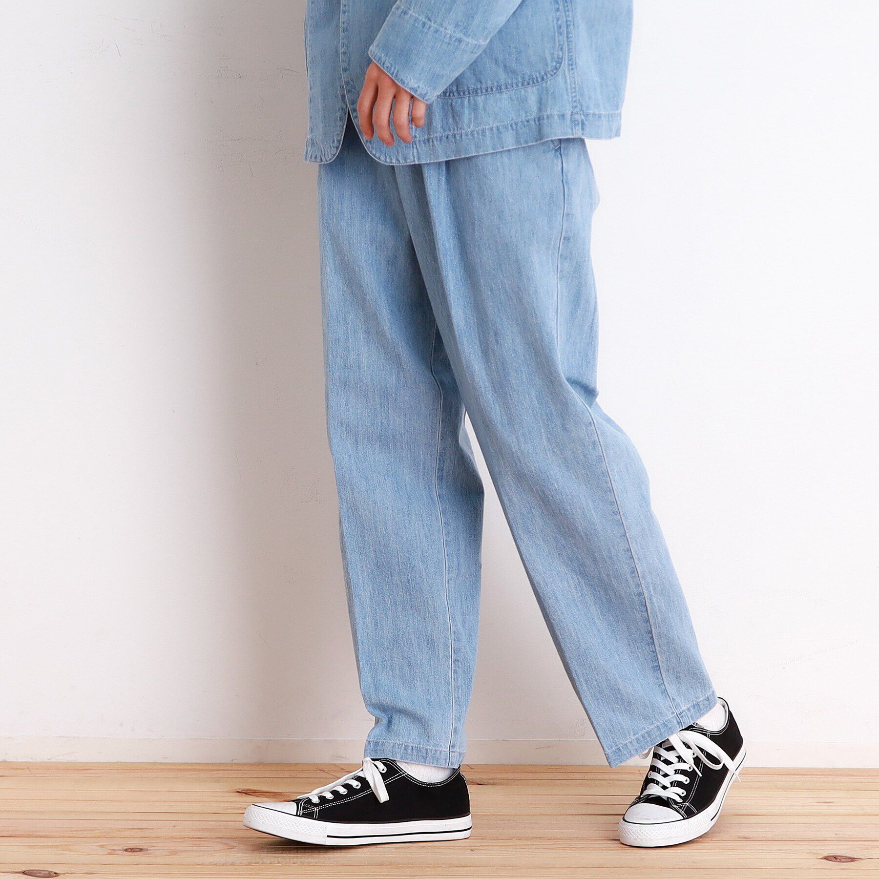 THE SHOP TK「綿麻デニムワイドイージーパンツ　セットアップ可」|その他|