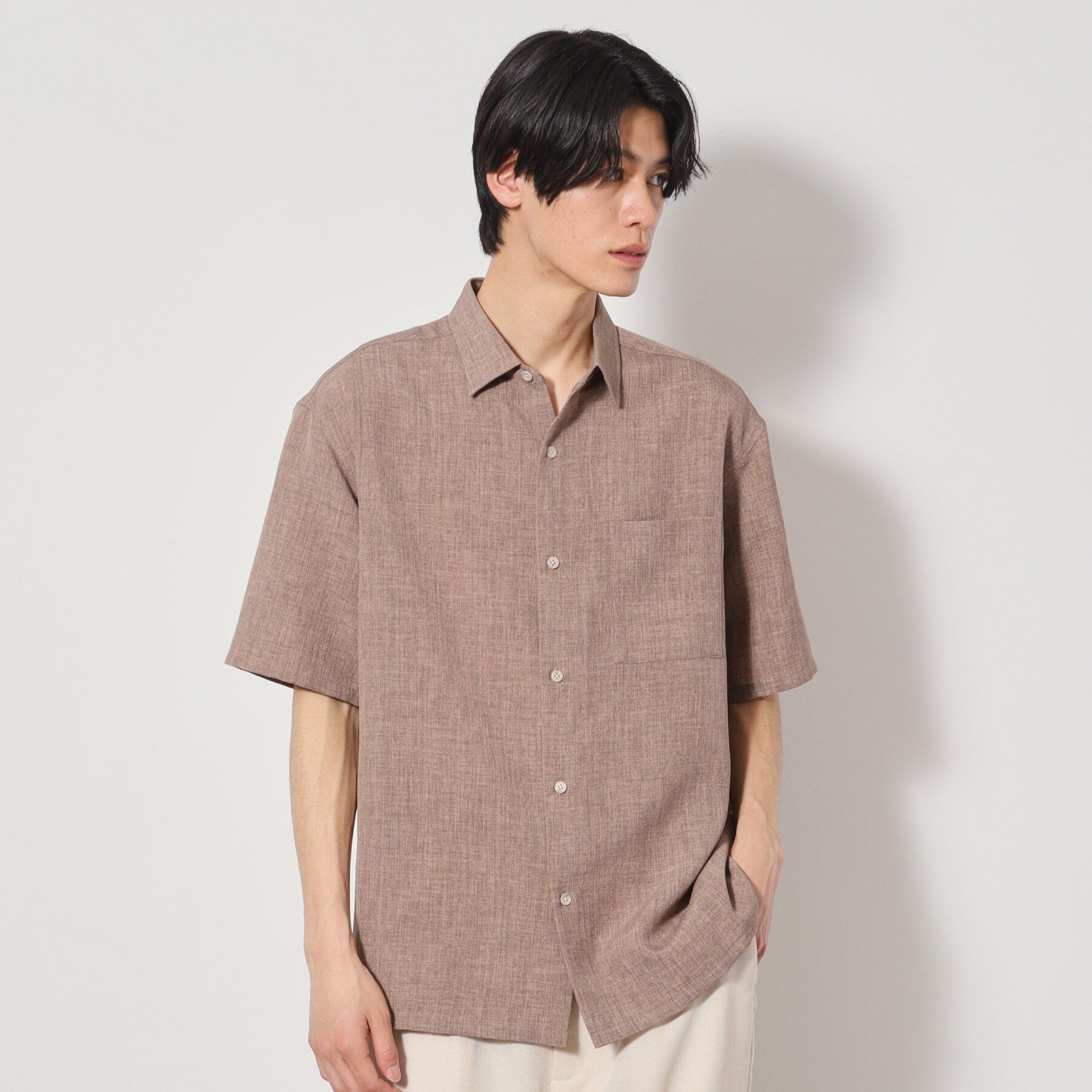 THE SHOP TK「リネンライク半袖シャツ セットアップ可」|シャツ・ブラウス|