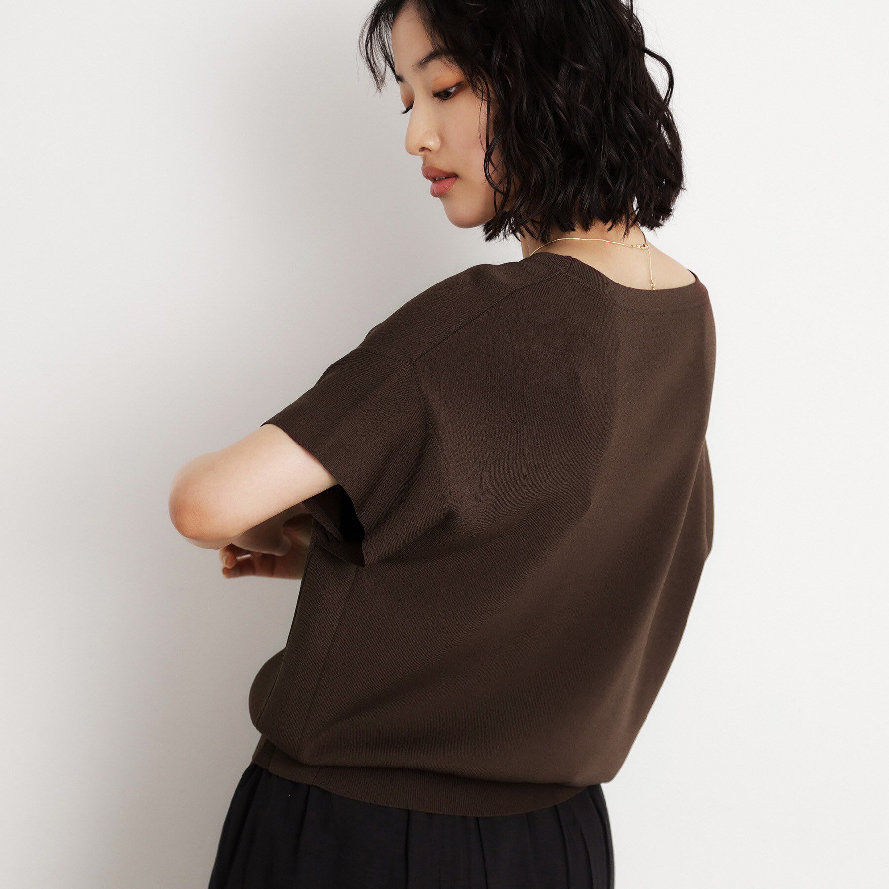 THE SHOP TK「さらさらフレアスリーブサマーニット【毛玉になりにくい/UV/洗濯機OK】」|ニット・セーター|