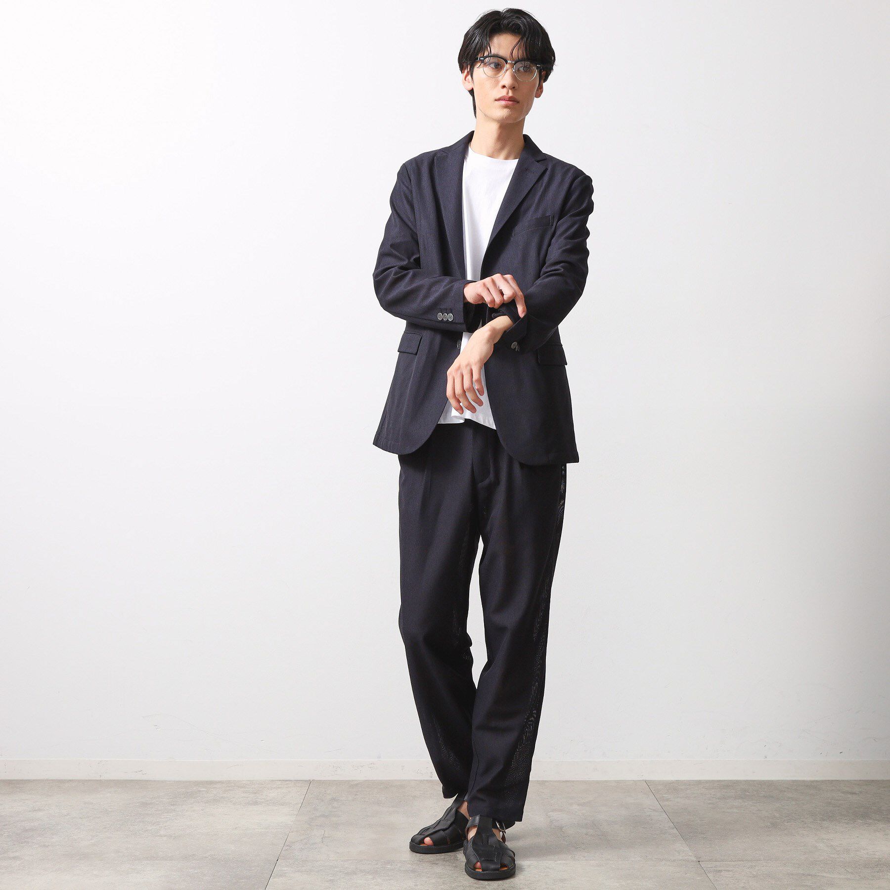 THE SHOP TK「シャリルジャージジャケット　洗濯機OK/吸水速乾/イージーケア/セットアップ可」|テーラードジャケット|