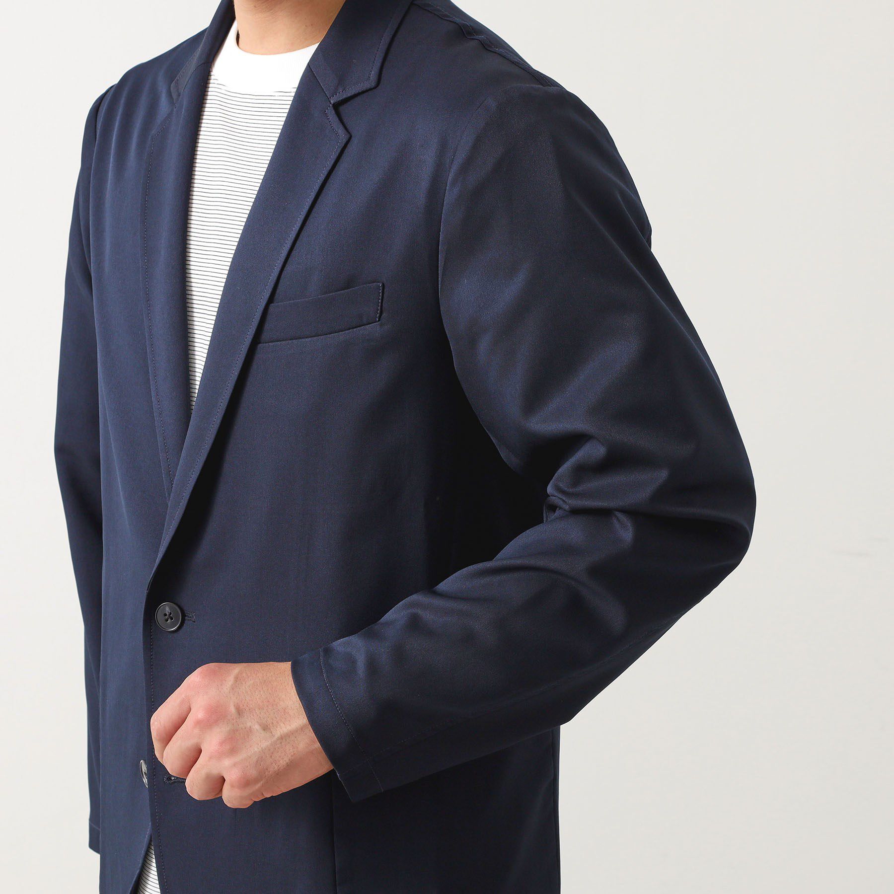 THE SHOP TK「スムースファイバーリラックスジャケット 【セットアップ可／UVカット／イージーケア／洗濯機OK】」|テーラードジャケット|