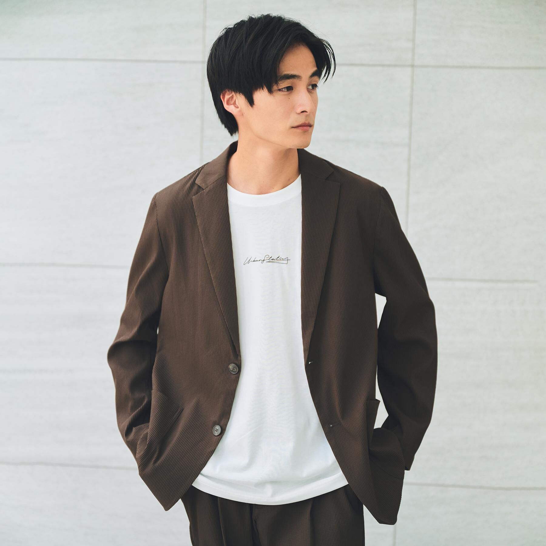 THE SHOP TK「【Begin/ビギン10月号掲載】楊柳スマートジャケット　軽量/洗濯機OK/セットアップ可」|テーラードジャケット|