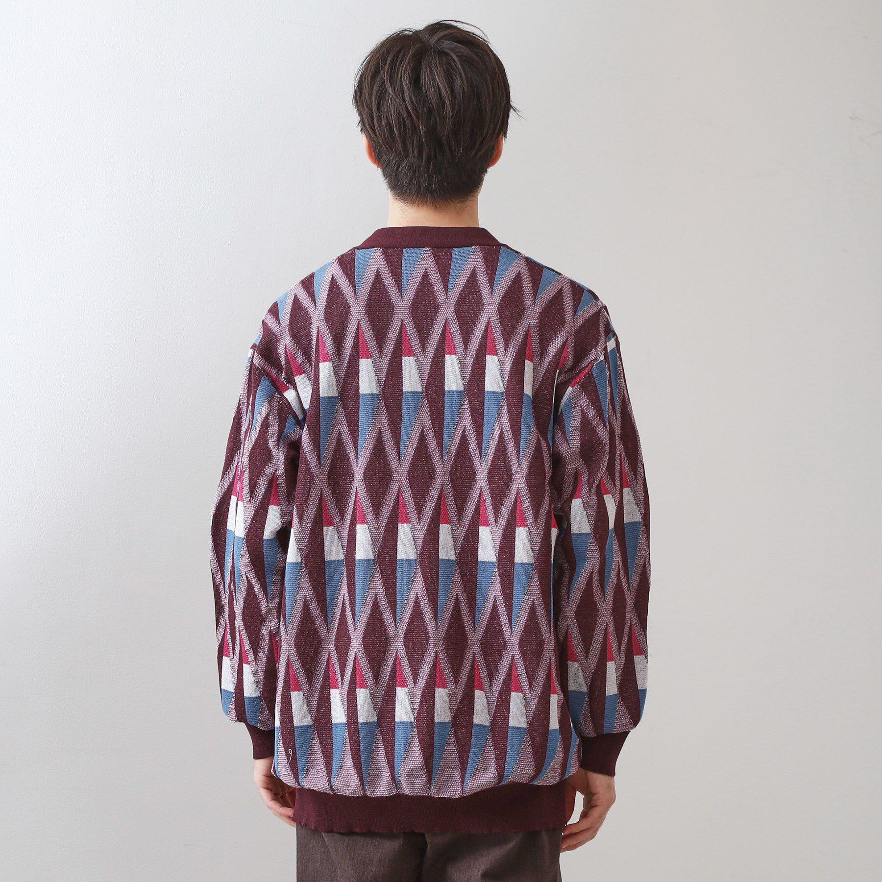 THE SHOP TK「【季節の変わり目に活躍】ニットカーディガン 選べる2デザイン(柄&無地)/洗濯機OK」|カーディガン|