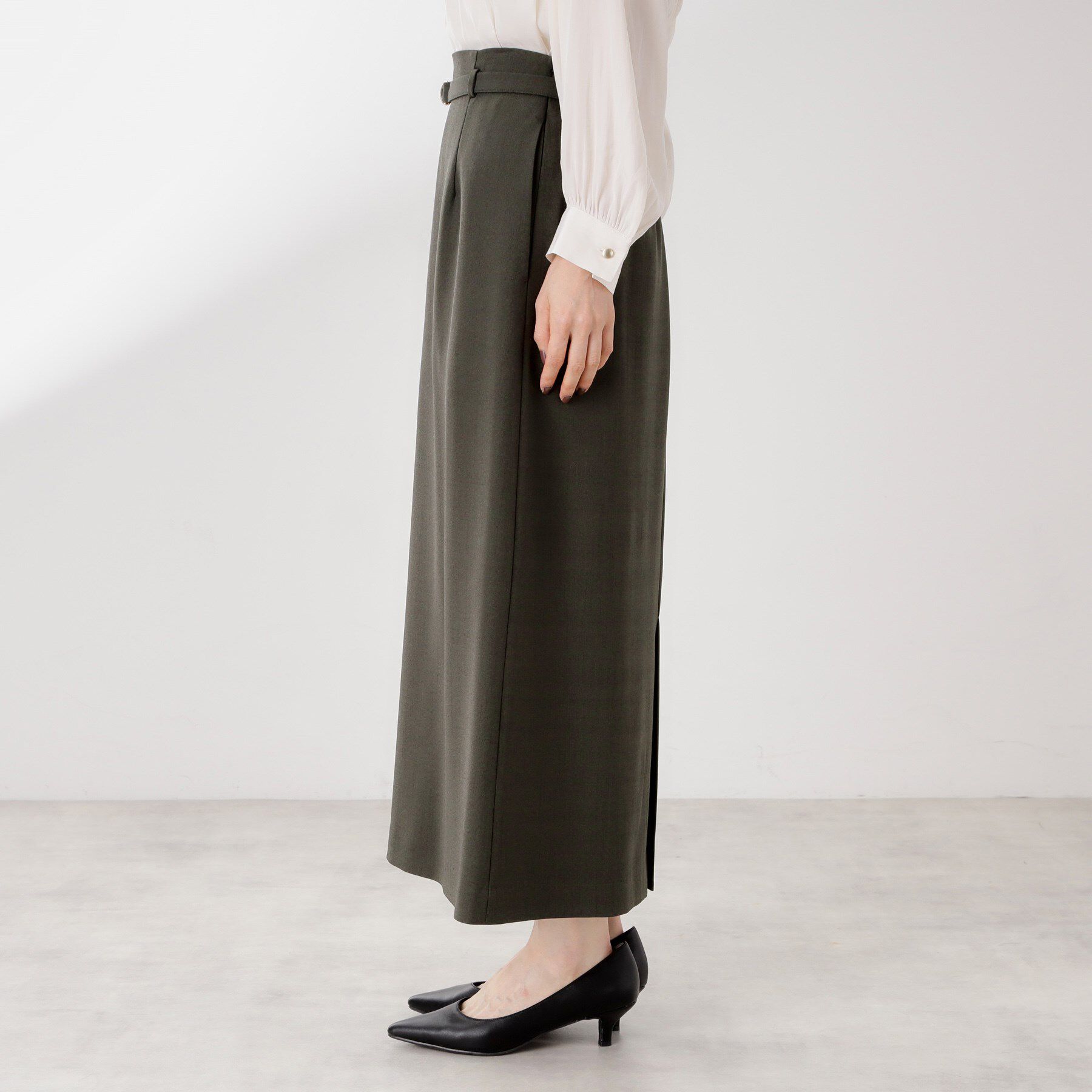 THE SHOP TK「ベルト付ナロースカート【セットアップ可】/CAVIANシリーズ」|スカート|