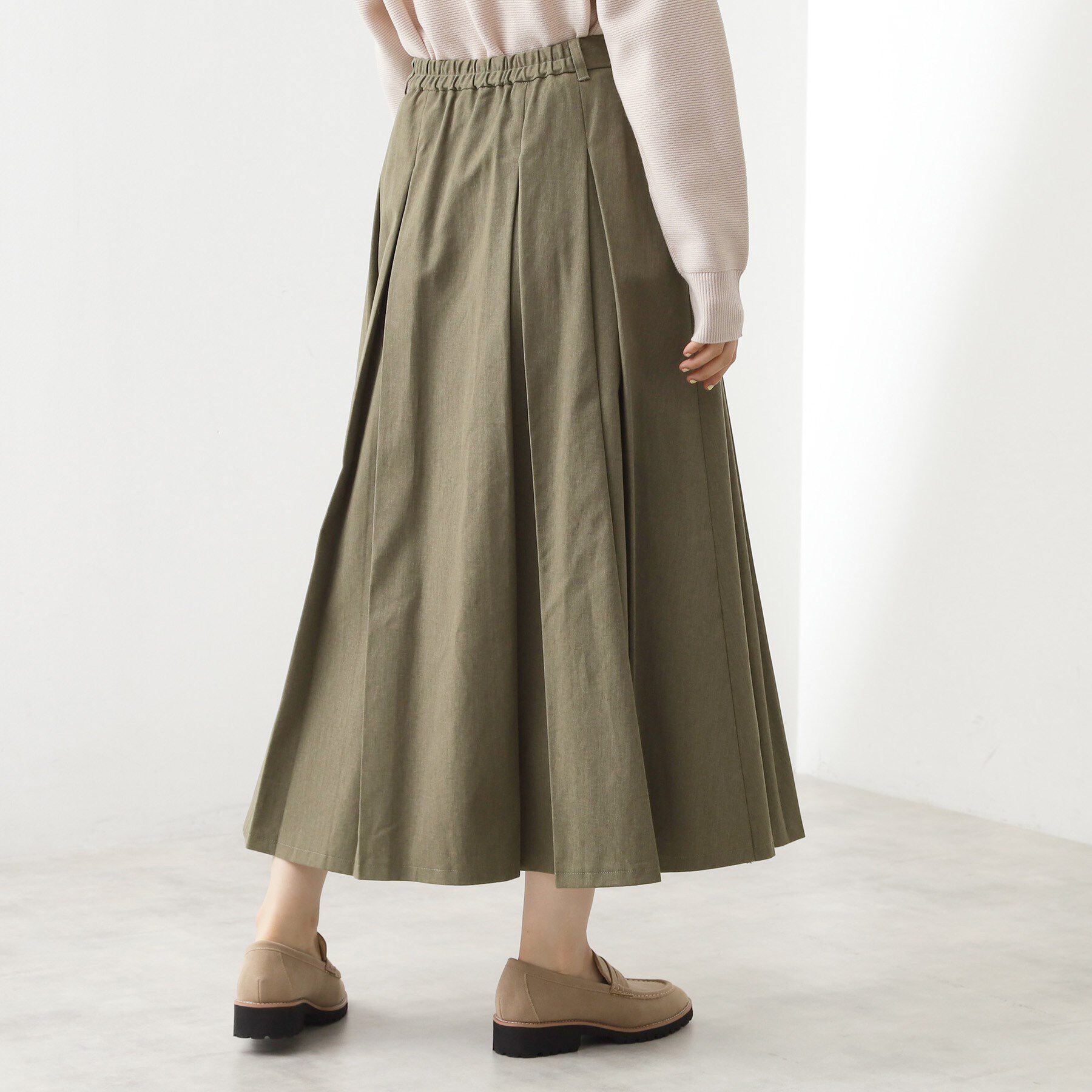 THE SHOP TK「フラップタックスカート【洗える】」|スカート|