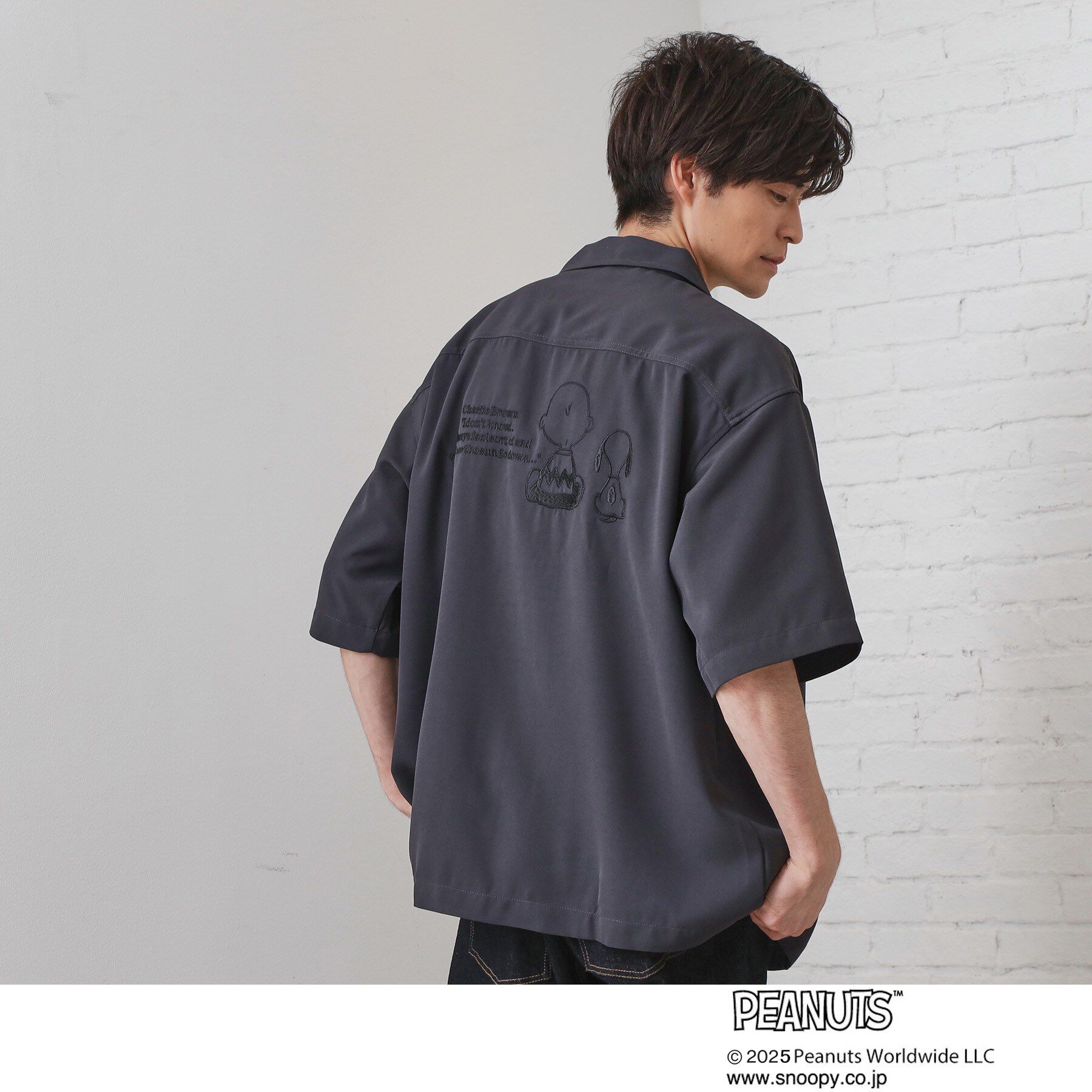 THE SHOP TK「Peanuts スヌーピー 5分袖シャツ」|シャツ・ブラウス|