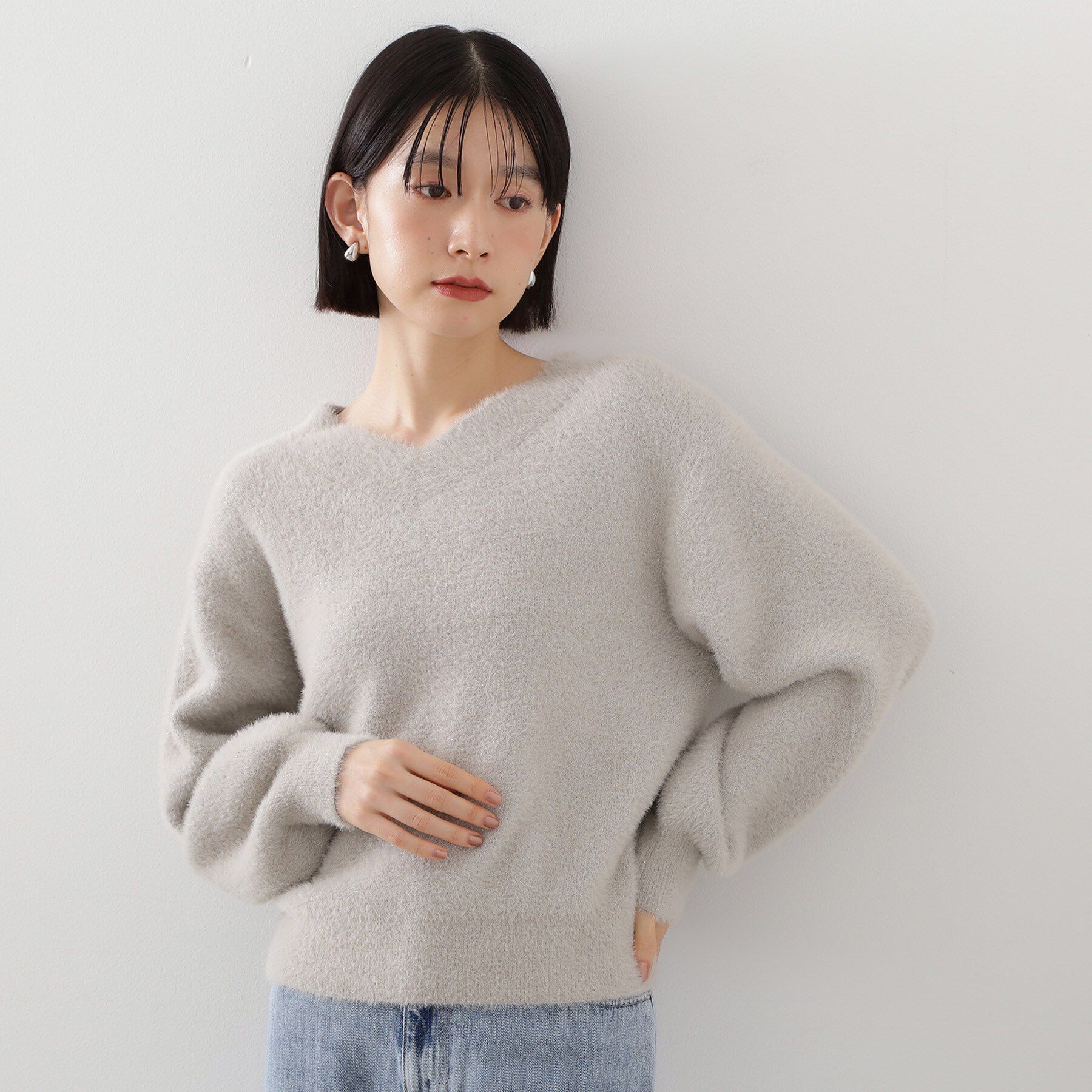THE SHOP TK「【洗える】上品にきらめく フェザーラメニット」|ニット・セーター|