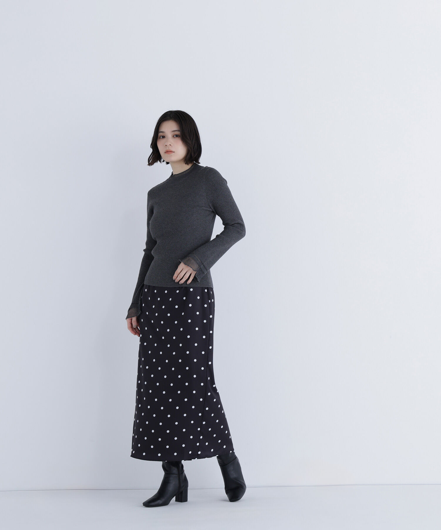  「&ldquo;さりげな&rdquo;シアースリーブニット」|ニット・セーター|