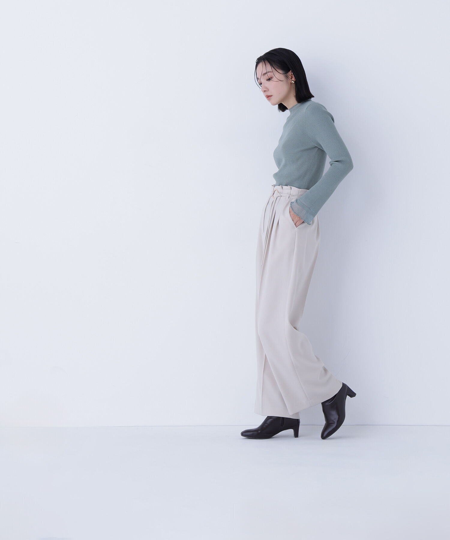  「&ldquo;さりげな&rdquo;シアースリーブニット」|ニット・セーター|