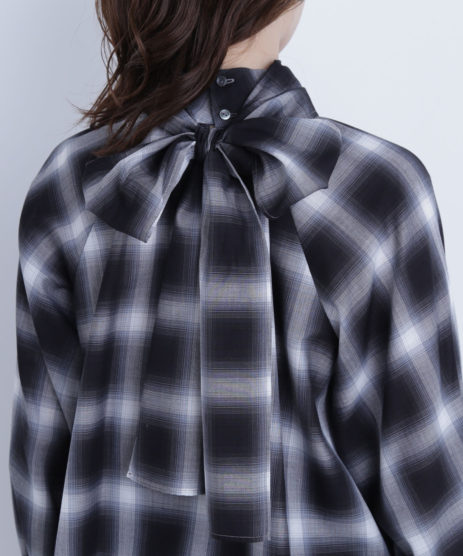  「チェックボウタイブラウス」|シャツ・ブラウス|